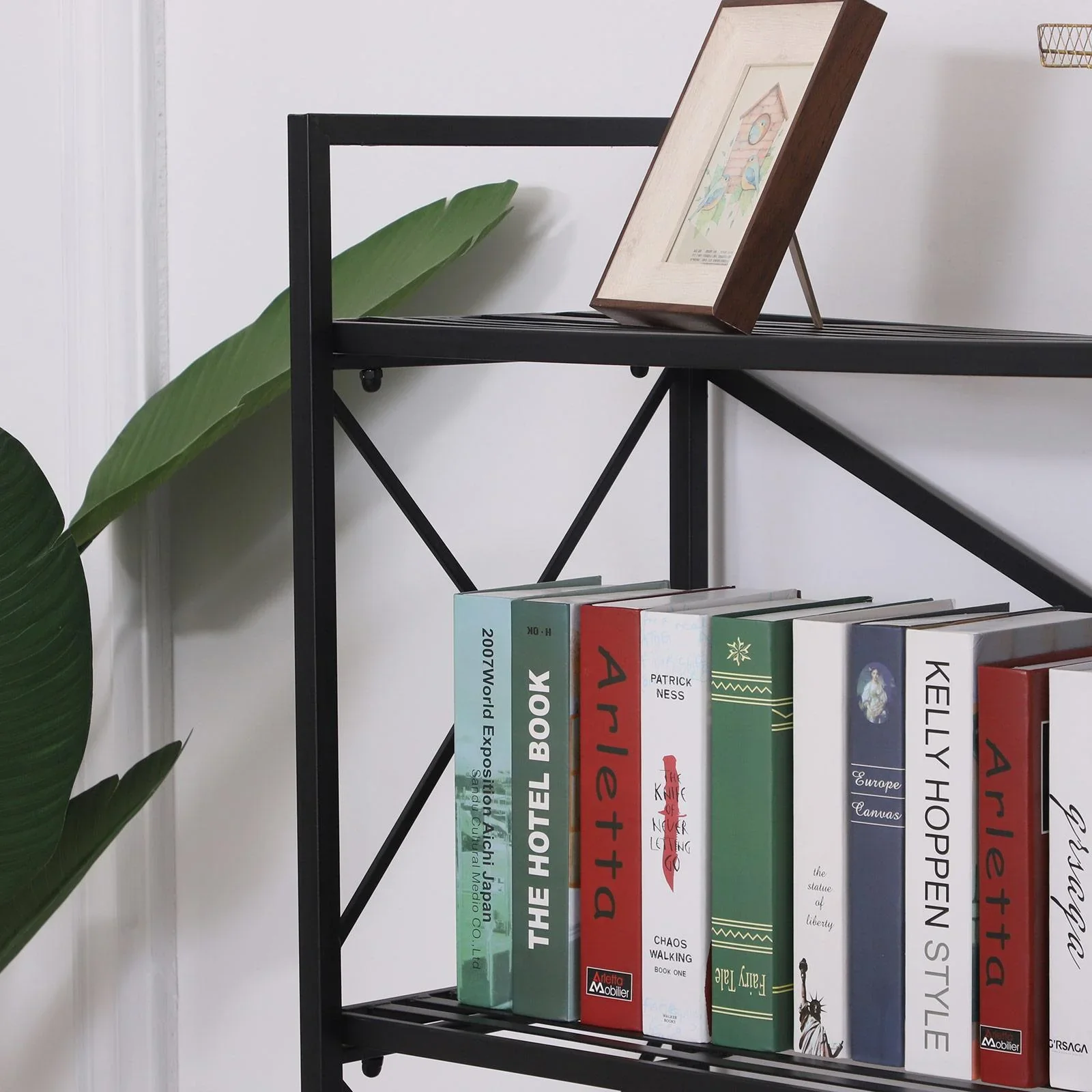 Standregal Bücherregal Lagerregal Aufbewahrungsregal Pflanzregal Schuhregal Metall Schwarz 80 x 40 x 160 cm - 3