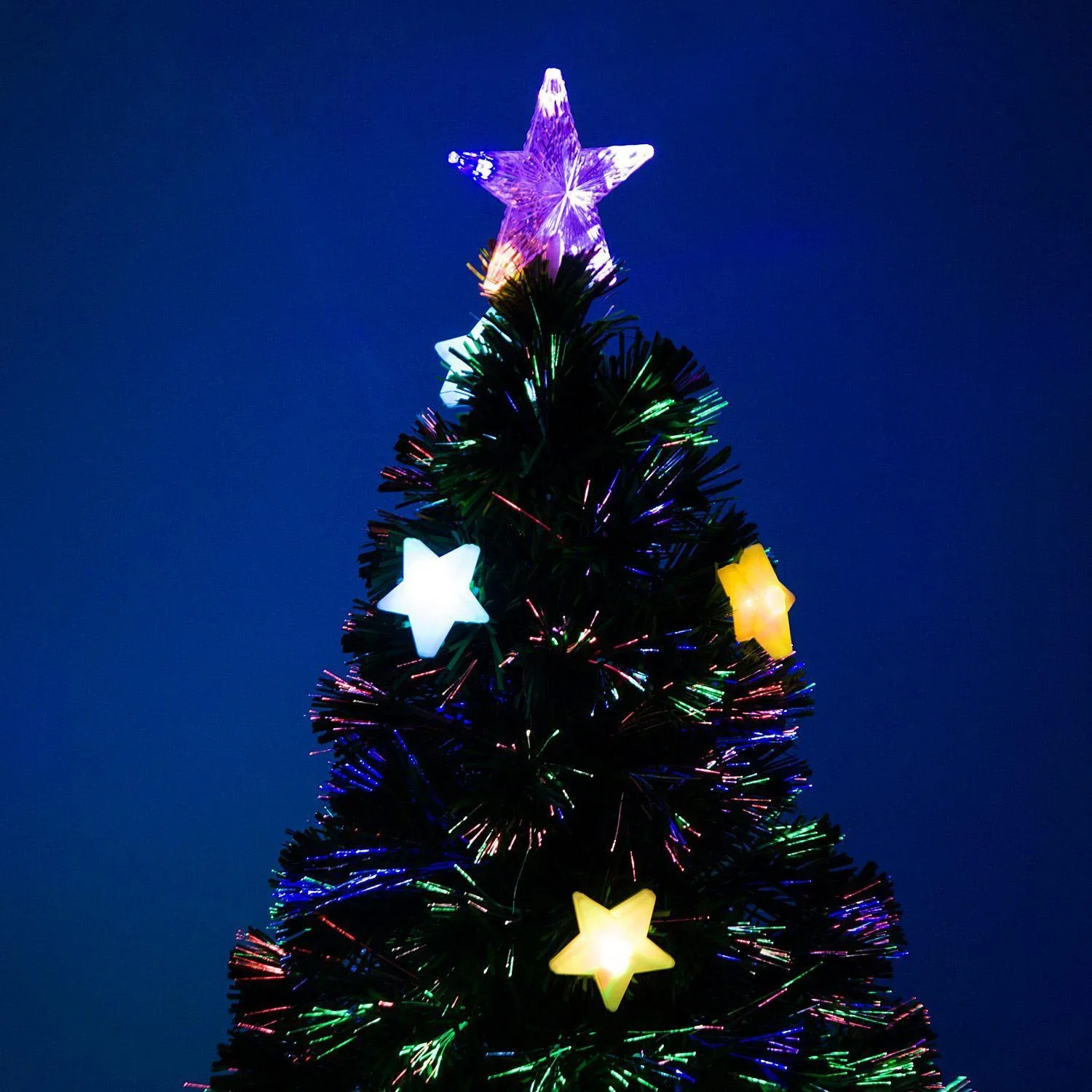 Weihnachtsbaum mit 16-LED-Lampen Glasfaser 120 cm grün - 2