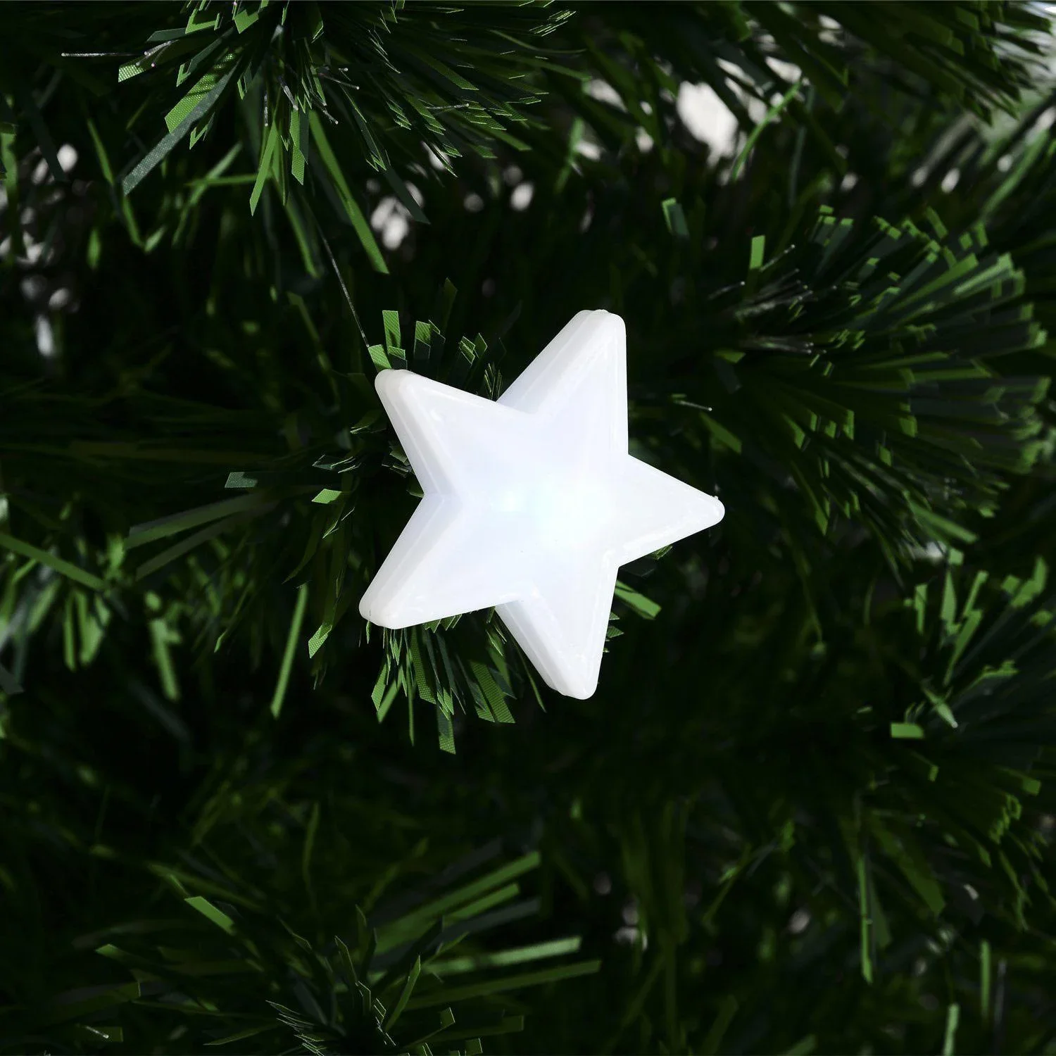 Weihnachtsbaum mit 16-LED-Lampen Glasfaser 120 cm grün - 5