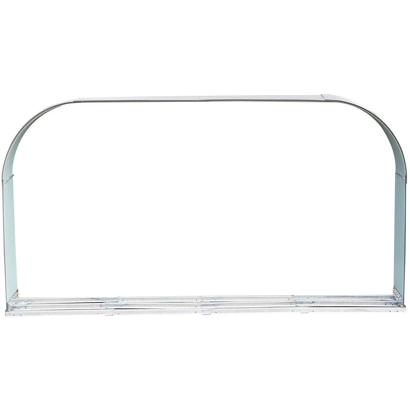 Kaminholzregal Außen Holzunterstand Kaminholz Stapelhilfe 0,85 mÂ³ Stahl Grau - 2