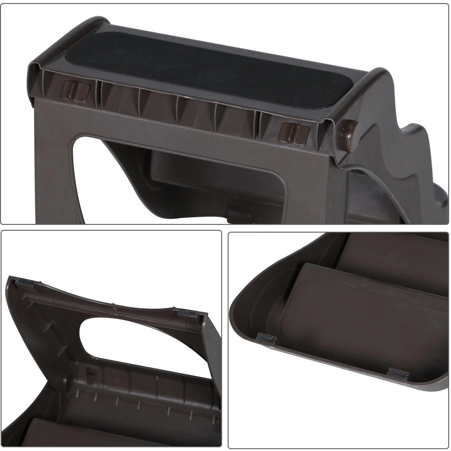 Hundetreppe Haustiertreppe 3 Stufen klappbar Dunkelbraun - 3