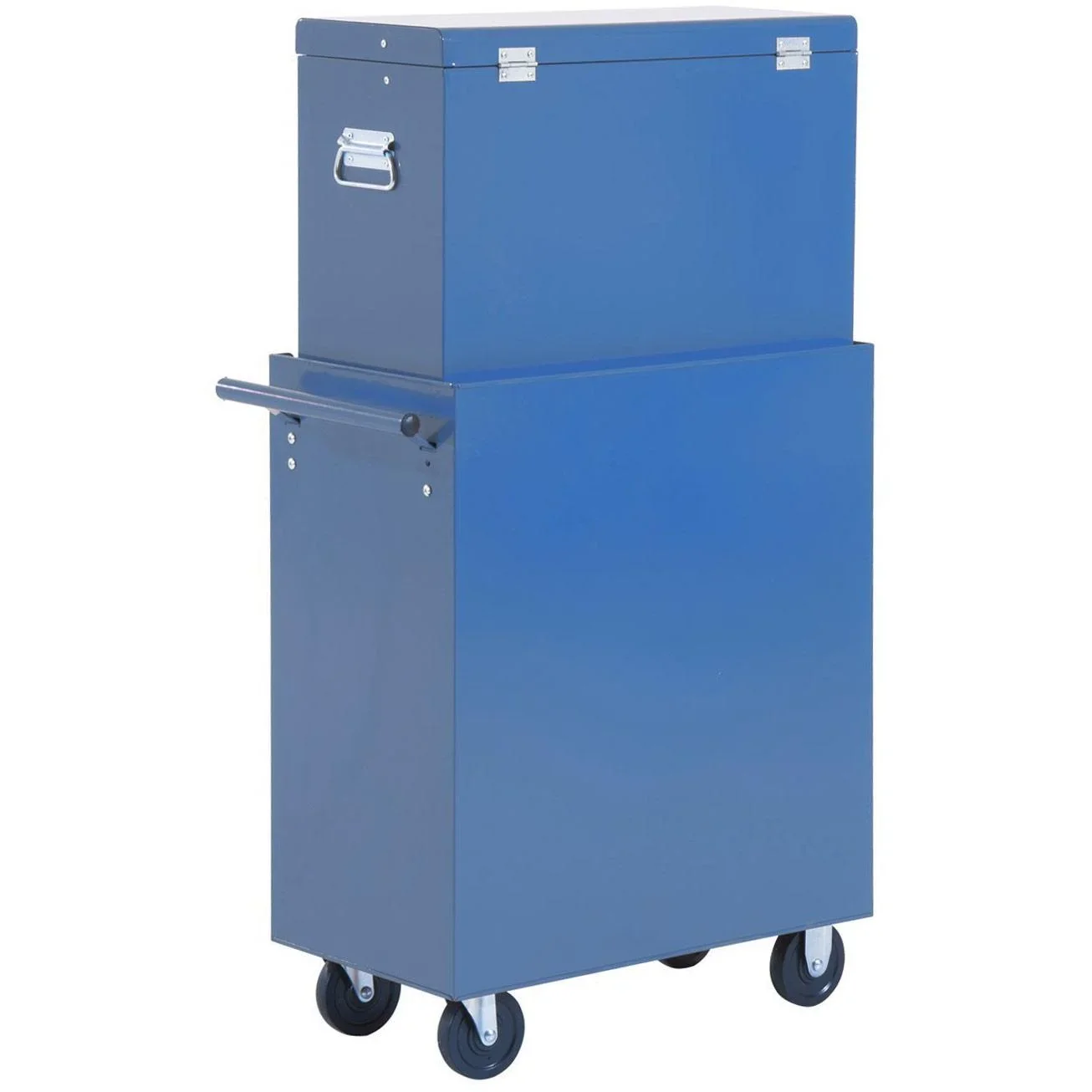 Fahrbarer Werkstattwagen, abschließbar mit 16 Schubladen, blau - 1