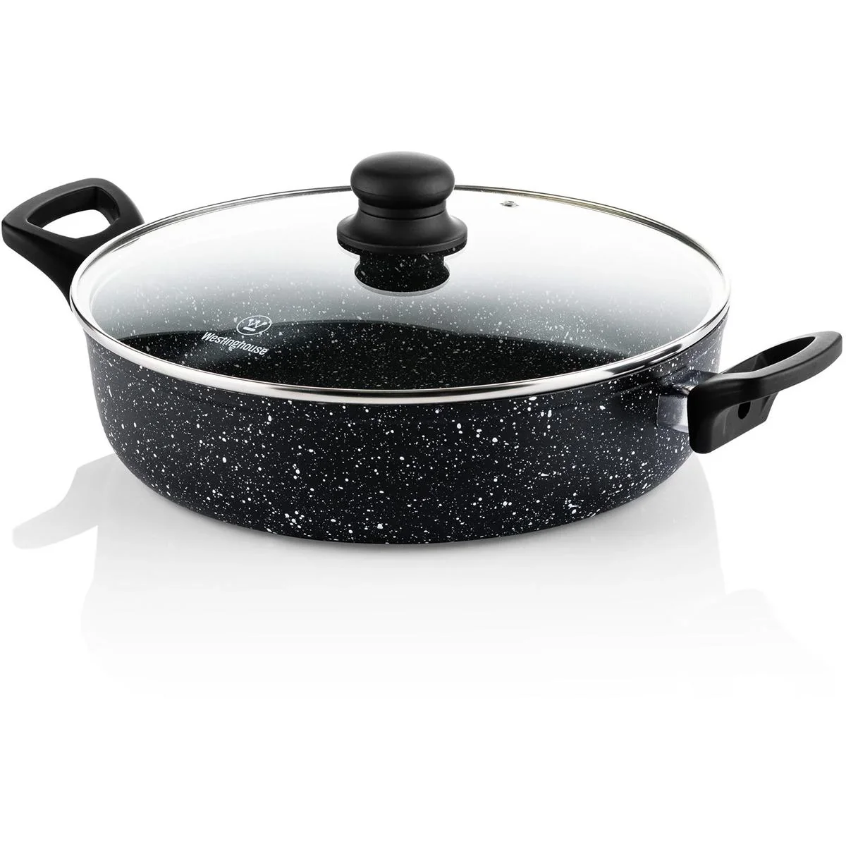 Black Marble SET - Bratpfanne 28 cm + Auflaufform 25 cm + Bratpfanne 28 cm - Schwarz - 0