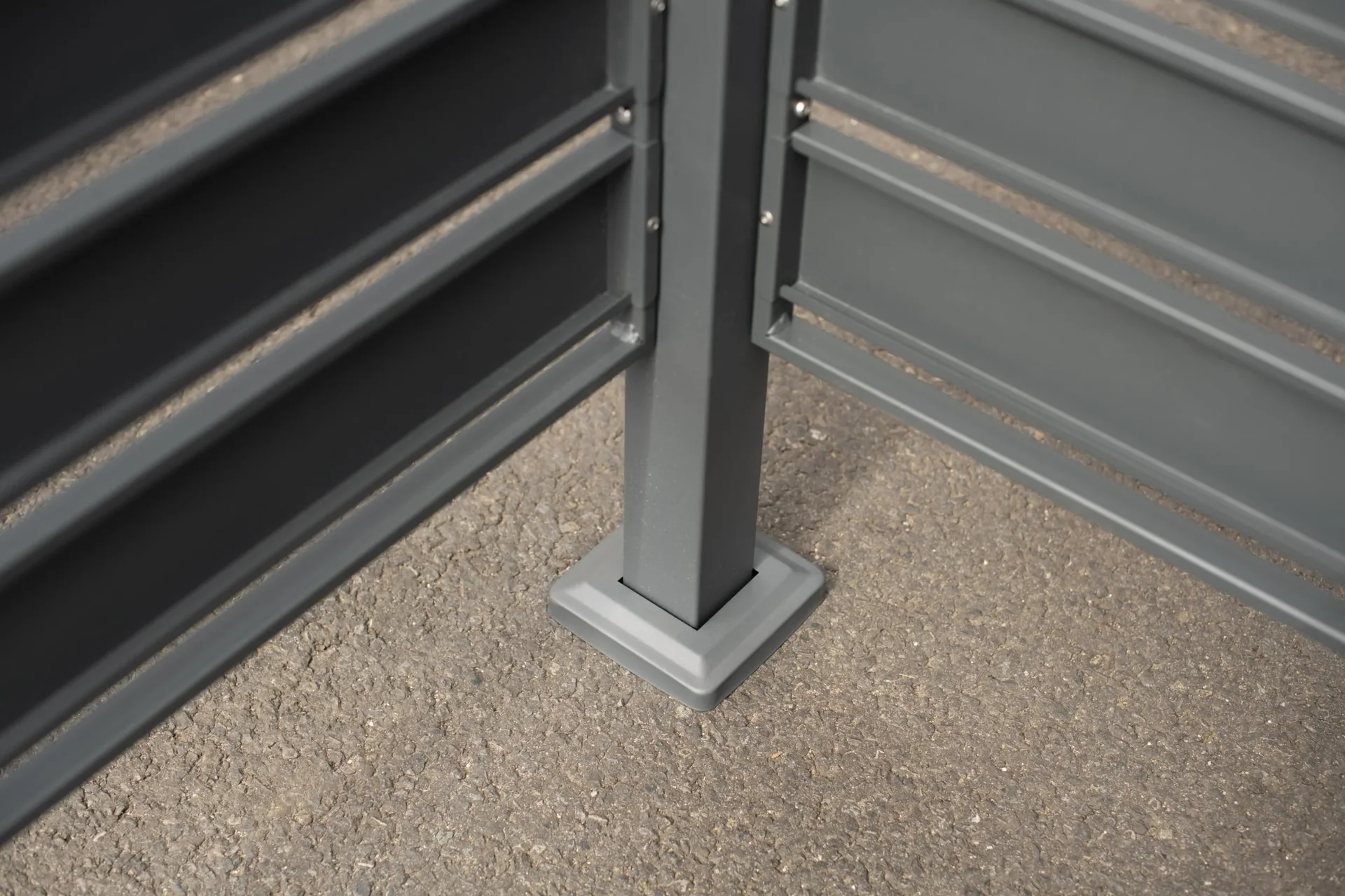 Mülltonnenverkleidung Planum 2er Box, 120 cm, antharzit - 1