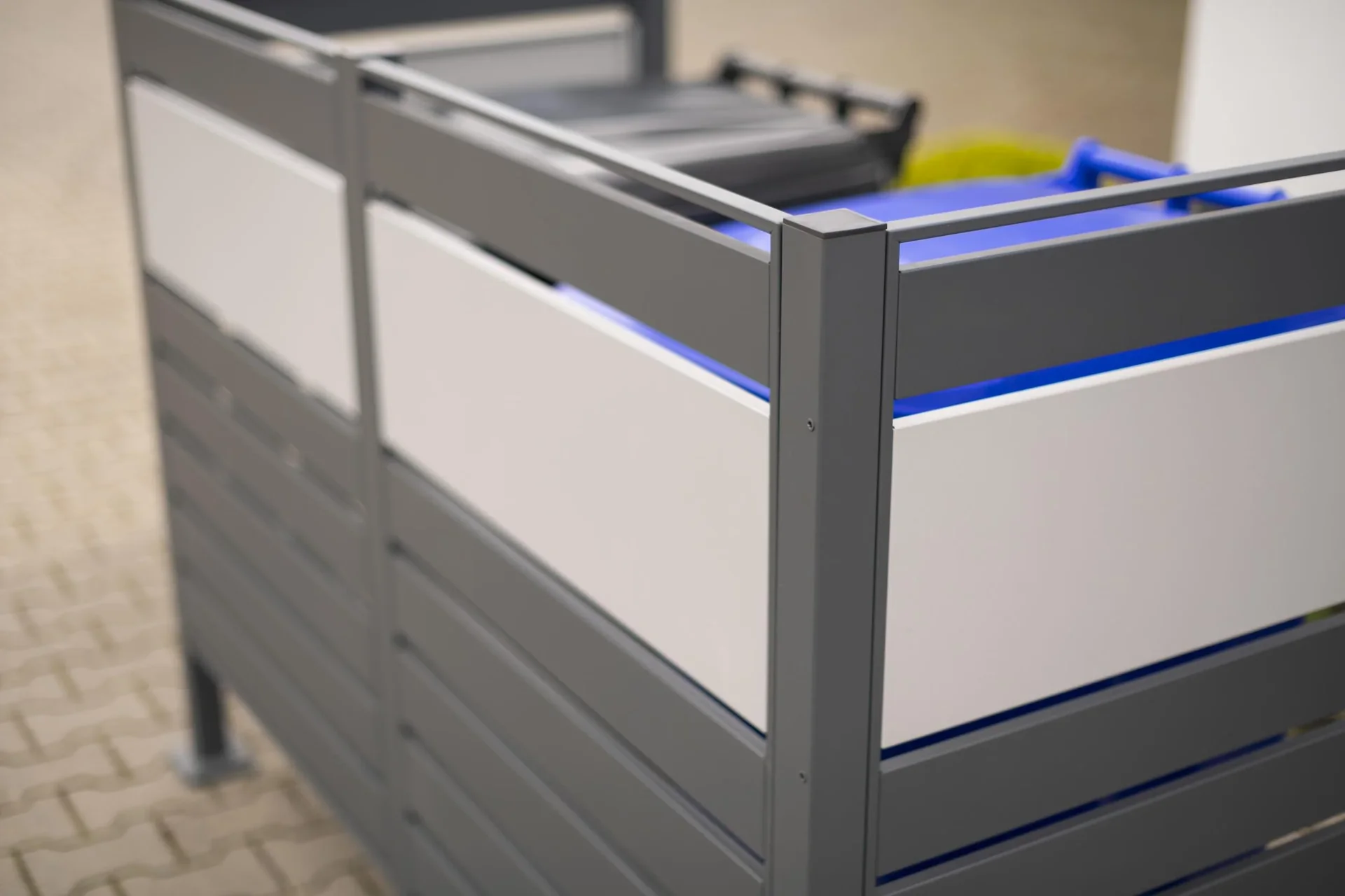 Mülltonnenverkleidung Planum 2er Box, 120 cm, antharzit - 6