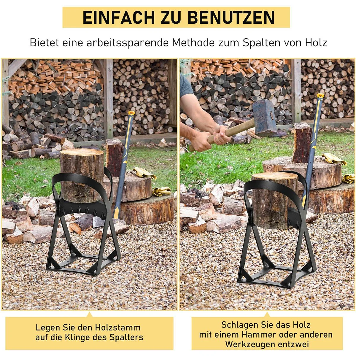 Klapptisch Rattanlook - dunkelbraun - 60 x 60 cm - 0