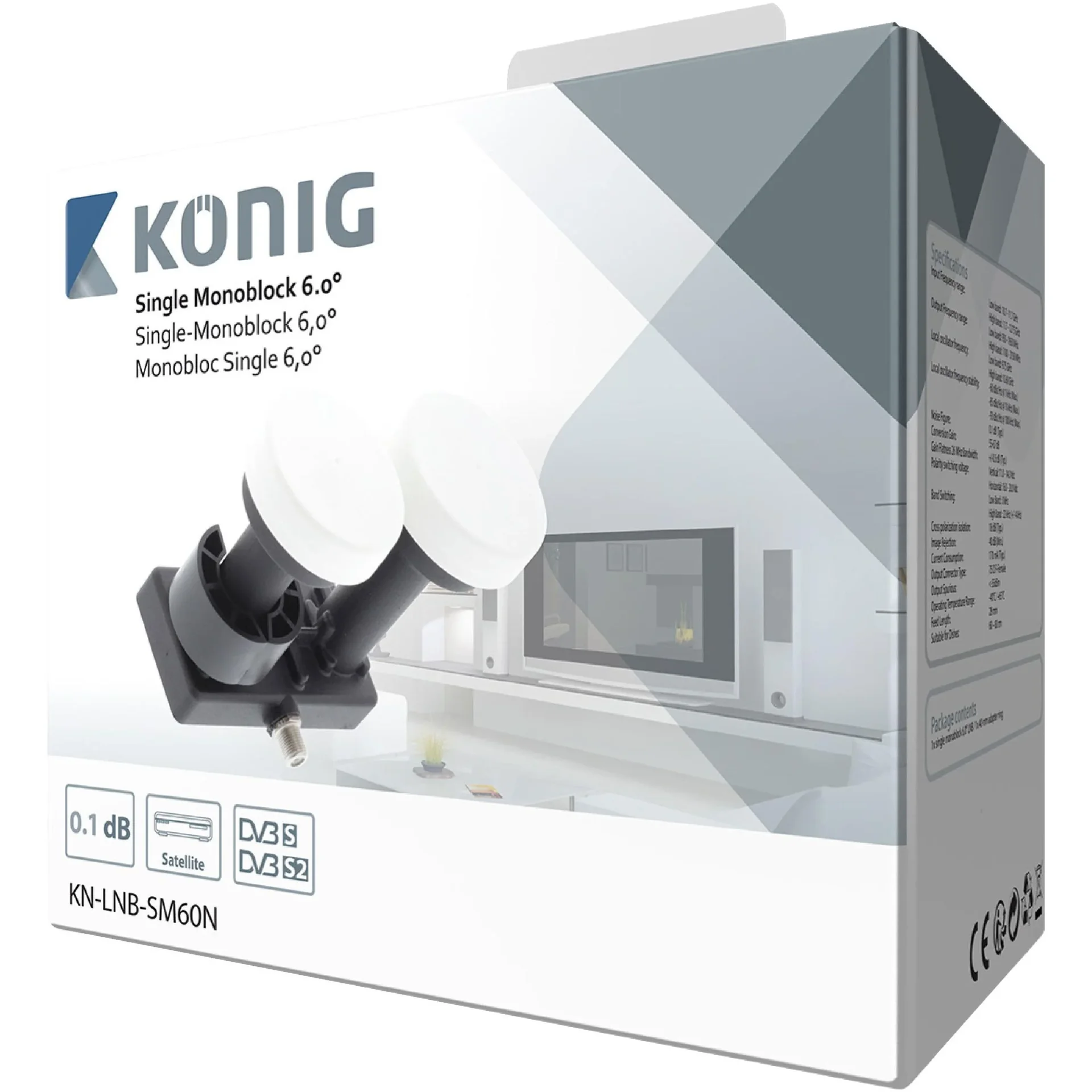 LNB Single Monoblock 6 Grad 1.1 dB - 1