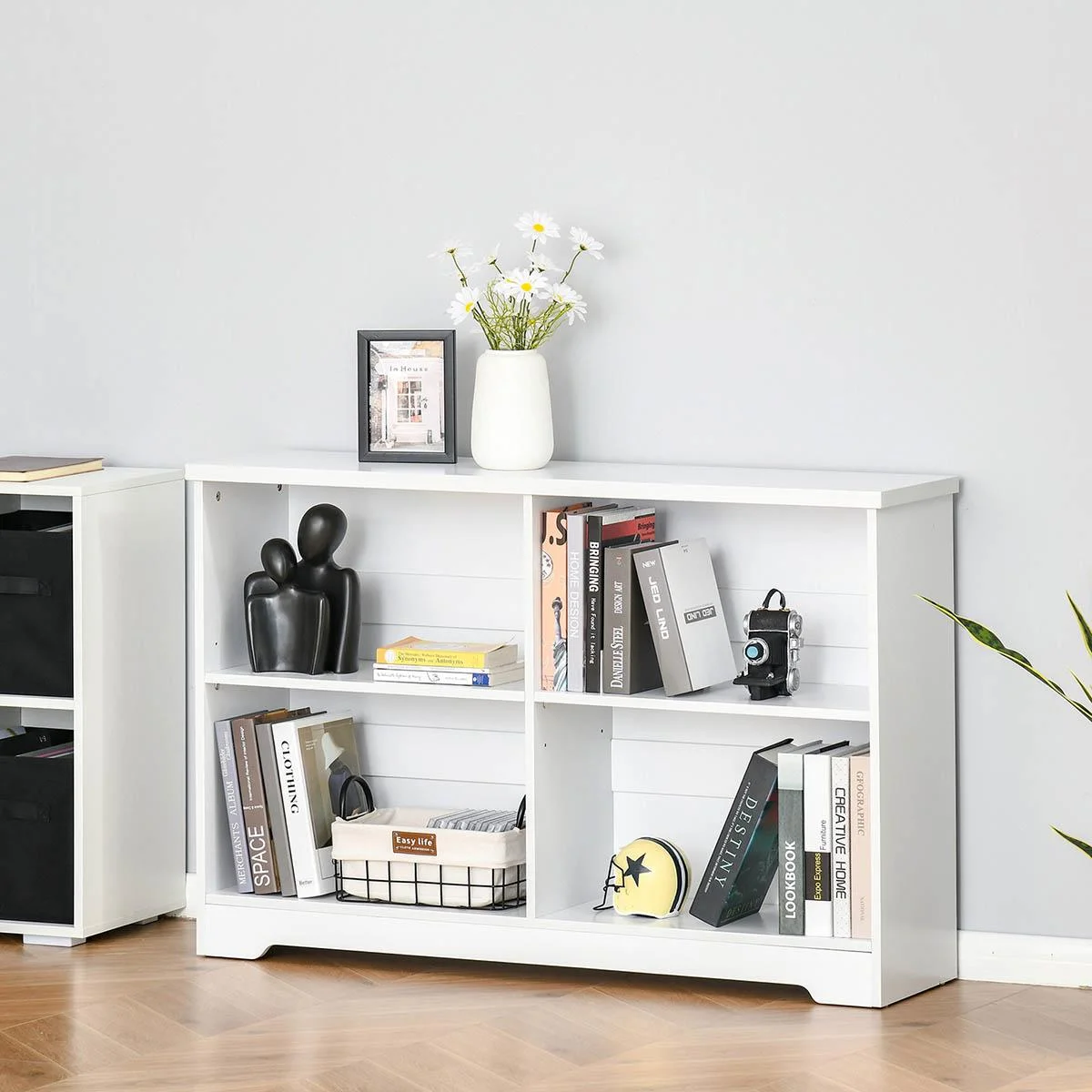 Bücherregal - Weiß - 118 x 29,5 x 76,5 cm - 2