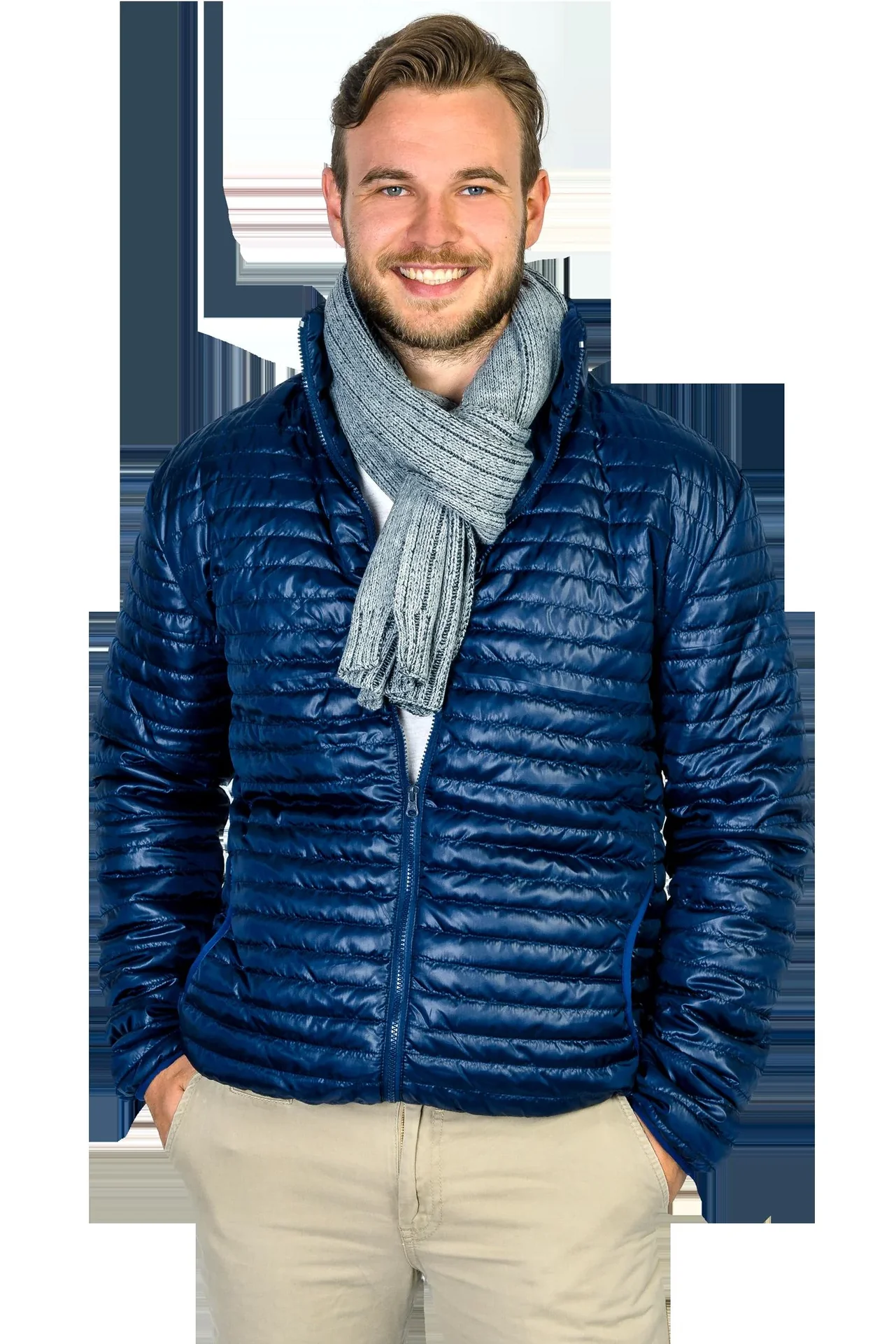 Schal mit Rippenstruktur, 30cmx200cm, Farbe grau/schwarz, Einheitsgröße - 5