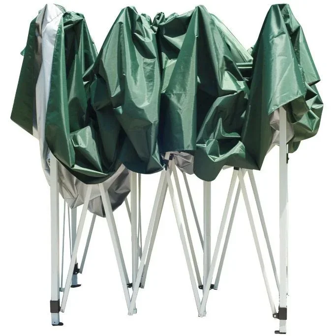 Faltpavillon mit Netzseitenteilen 3 x 4,5m mit Tragetasche grün - 2