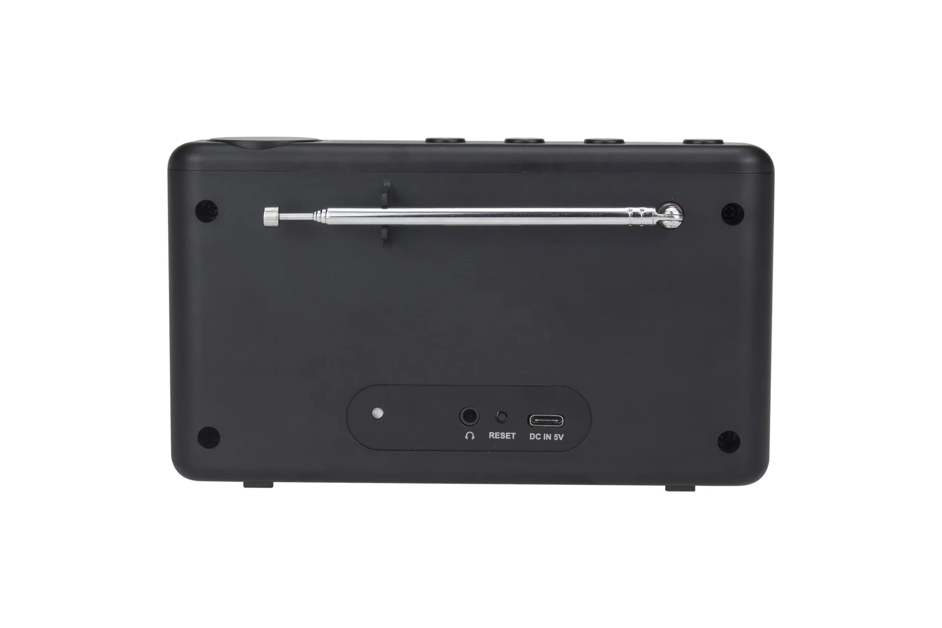 Tragbares DAB+ und UKW-Radio mit wieder aufladbarem Akku und Kopfhörer-Buchse, Anthrazit/ Grau - 0