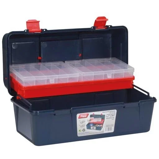 TAYG Werkzeugkoffer - 400 x 206 x 188 mm - Mit Einsatzschale & Sortierbox - 3