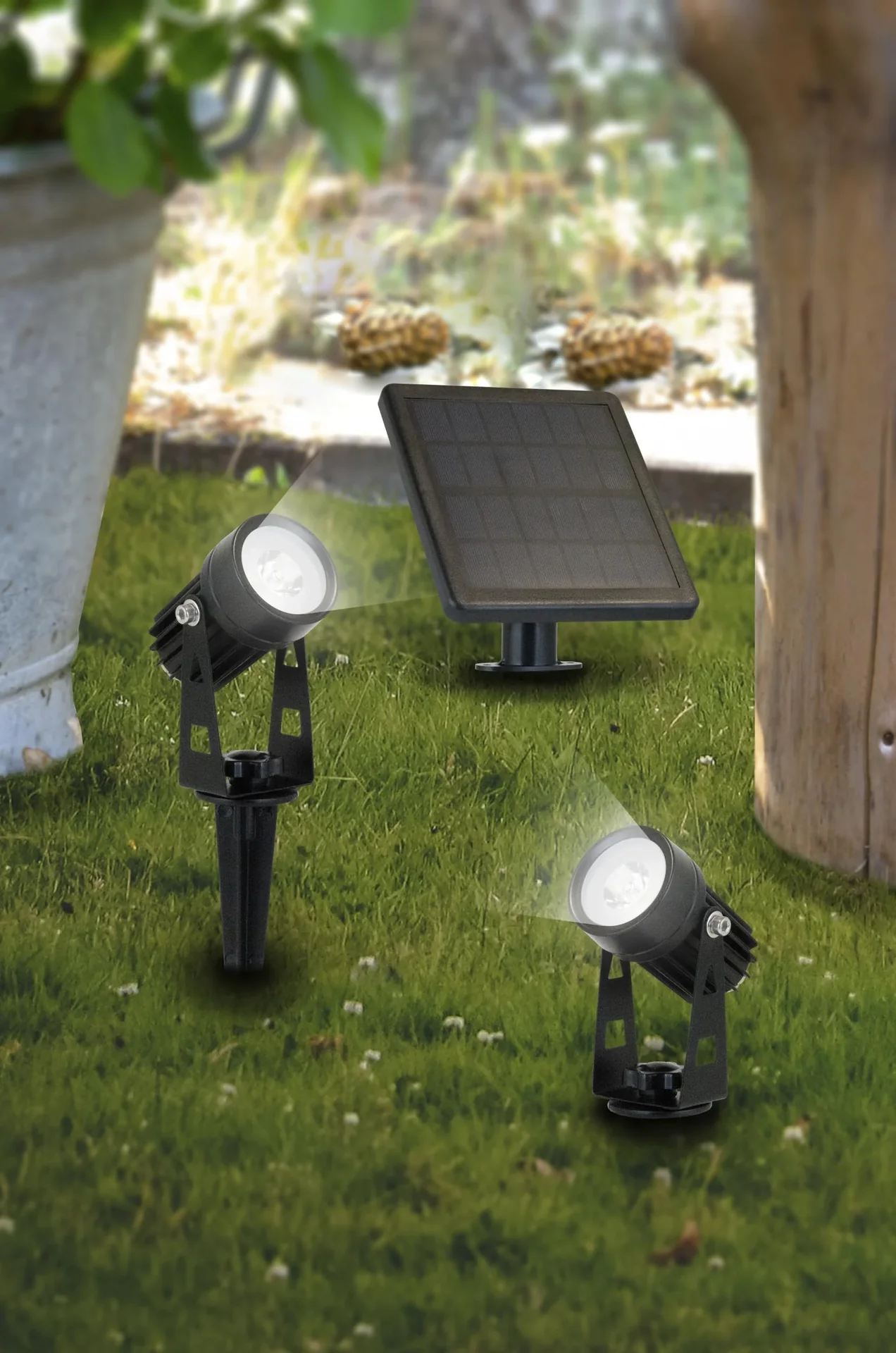 LED Solar Garten-Spot-Lichter - 2er Set - 0