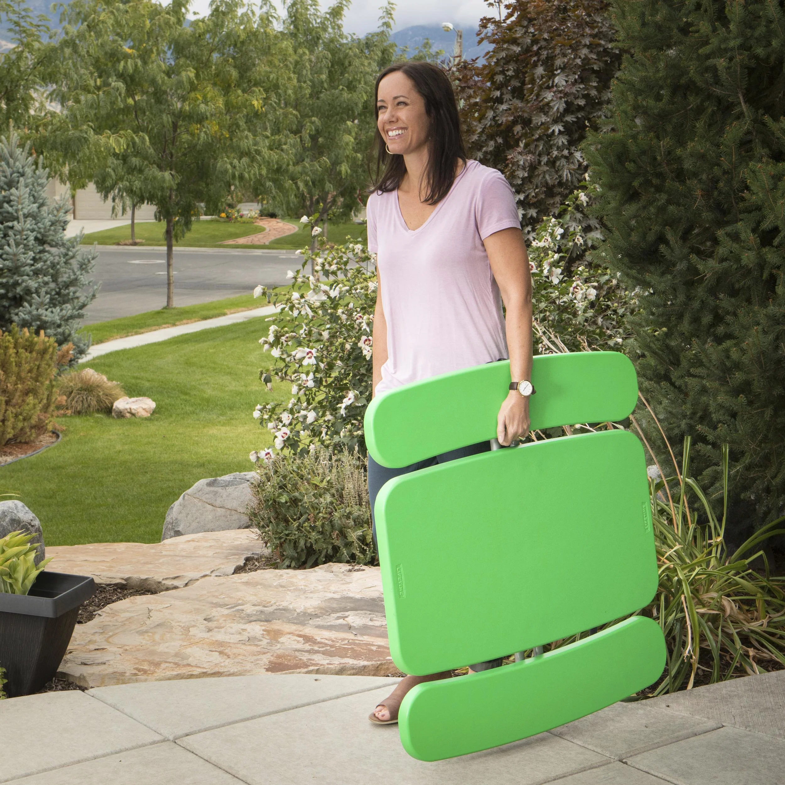 Kinder Picknicktisch grün - 9