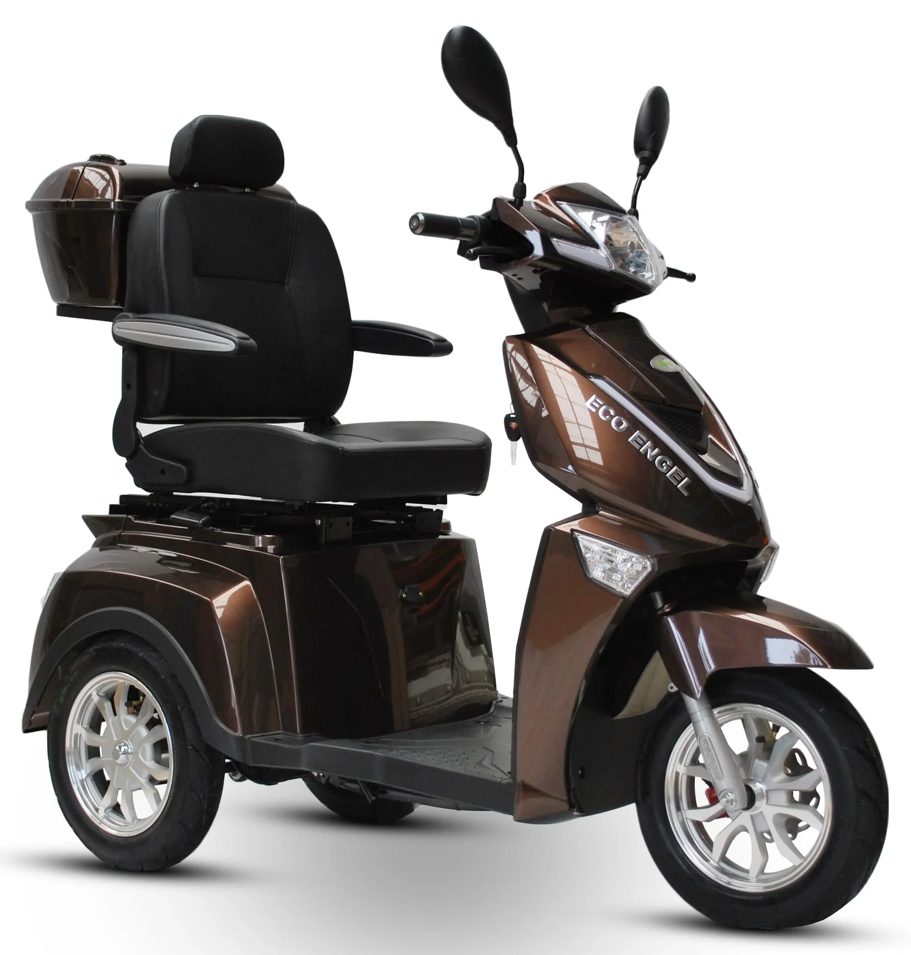 Elektromobil braun - herausnehmbarer Li-Io Akku 20 Ah - 25 km/h - 1000 Watt Seniorenmobil - 5