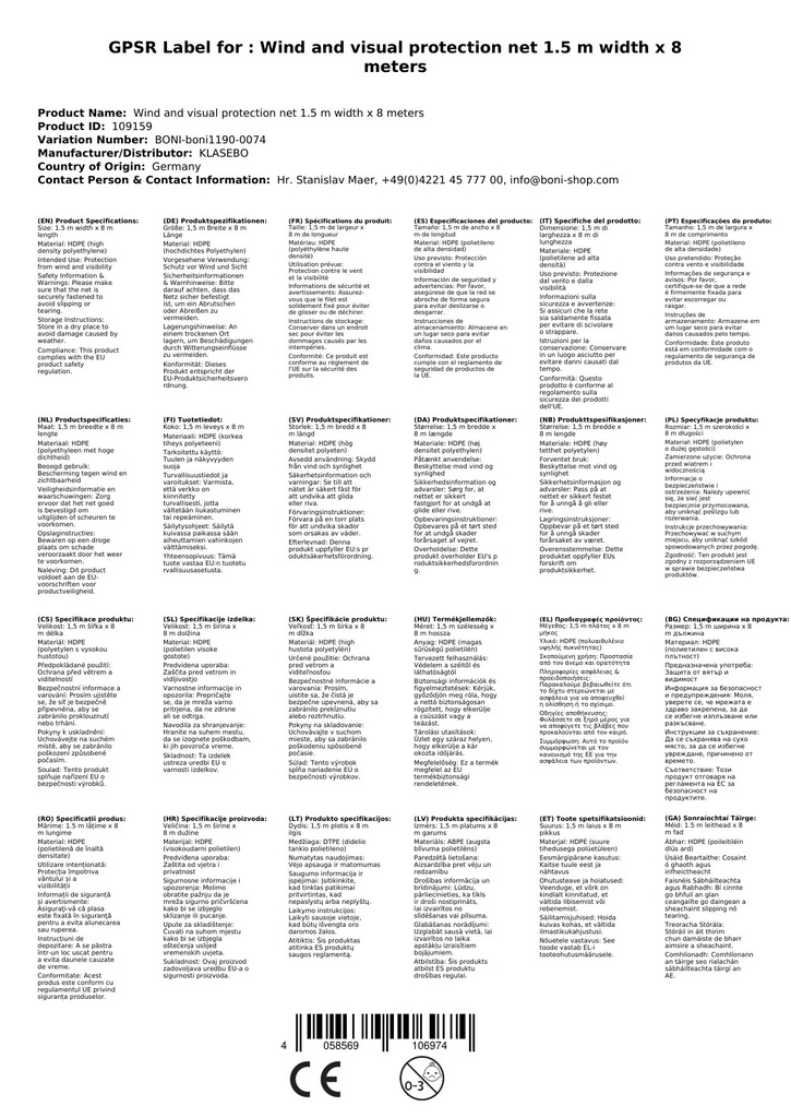 Wind- u. Sichtschutznetz 1,5 m Breite x 8 Meter-2