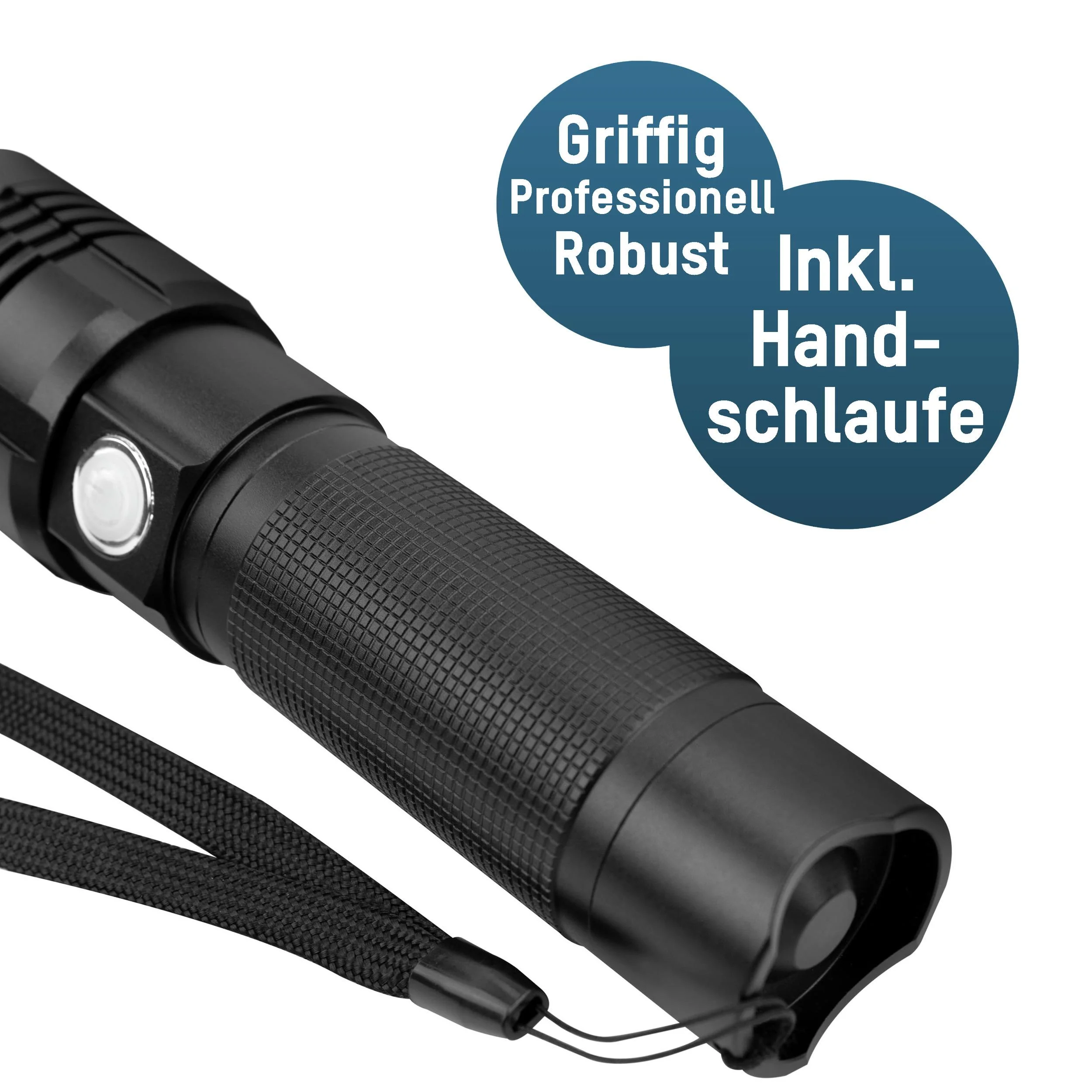 Professionelle LED-Metalltaschenlampe mit 3x10W Hochleistungs-LEDs sowie einer Speziallinse, wiederaufladbar - 9