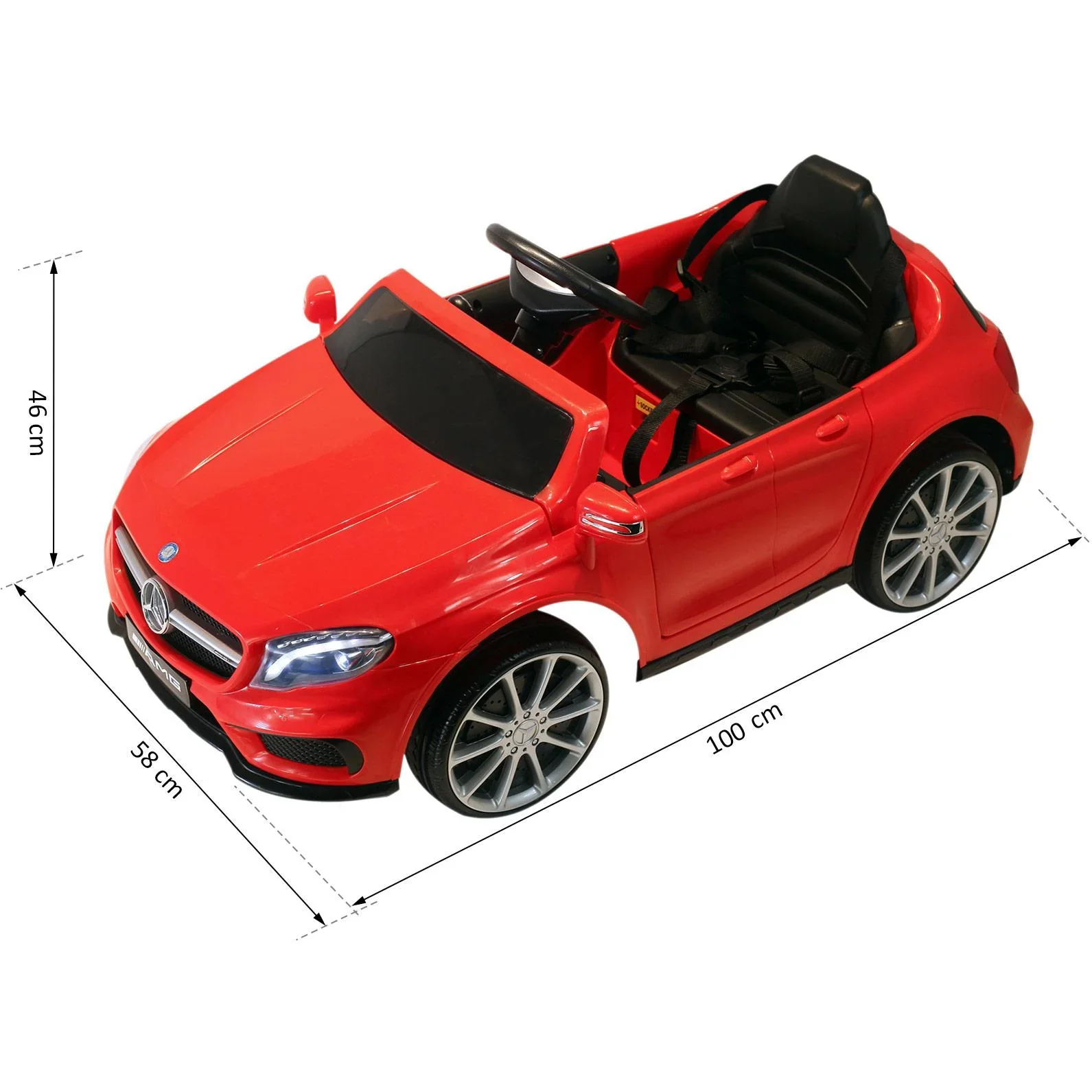 Mercedes Benz AMG Lizenz Kinder Elektroauto Kinderfahrzeug mit 1 x 6 V Motor Fernbedienung MP3 100 x 58 x 46 cm - 2