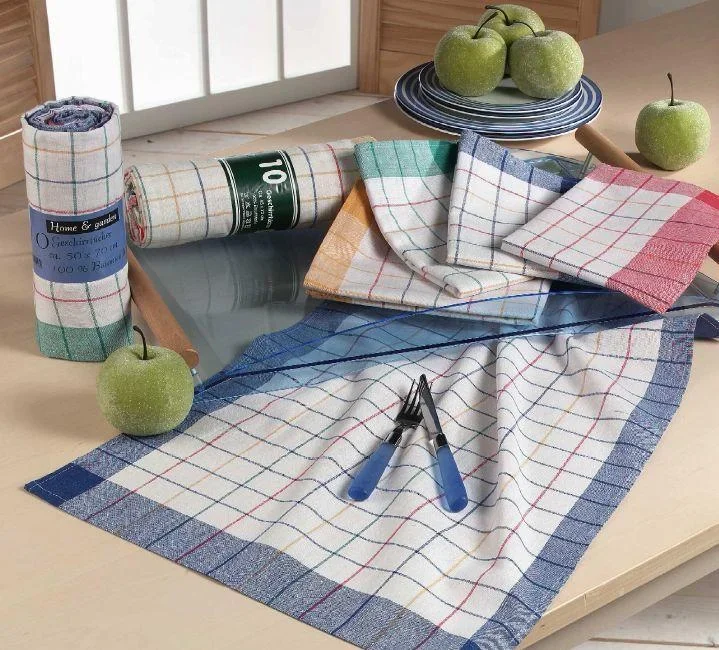 Geschirrtücher, Spültücher, kariert, 10er-Set - 2