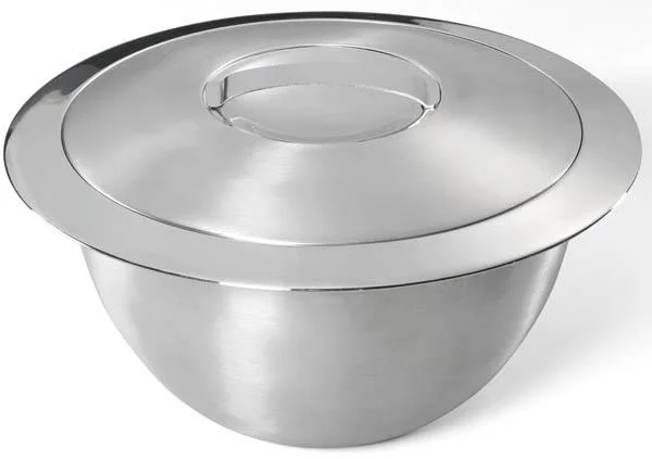 Thermoschüssel mit Deckel, Edelstahl, 1 Liter - 0