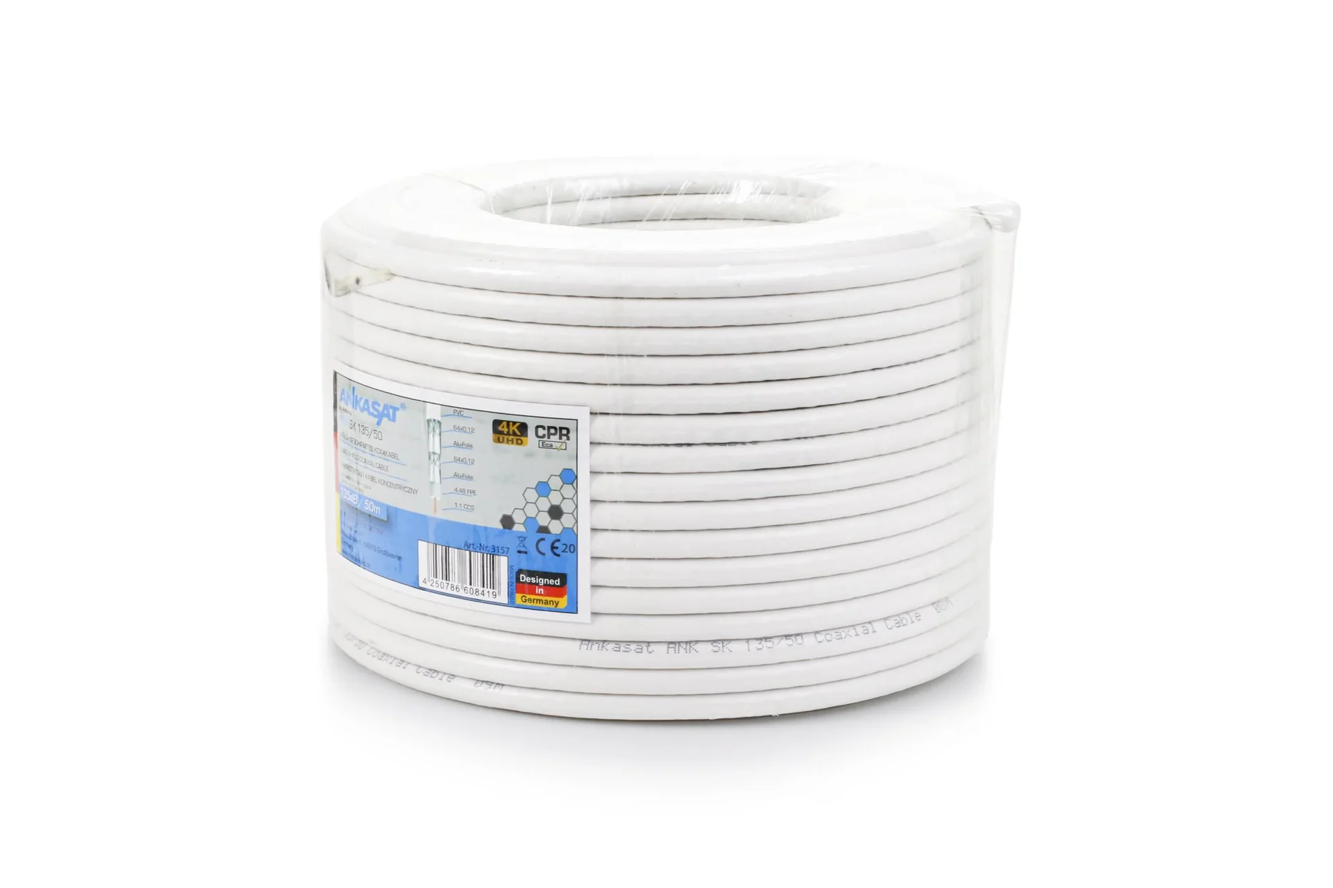 Koaxialkabel SK 135-50 m - Inklusive 10 Profi-F-Stecker - 1