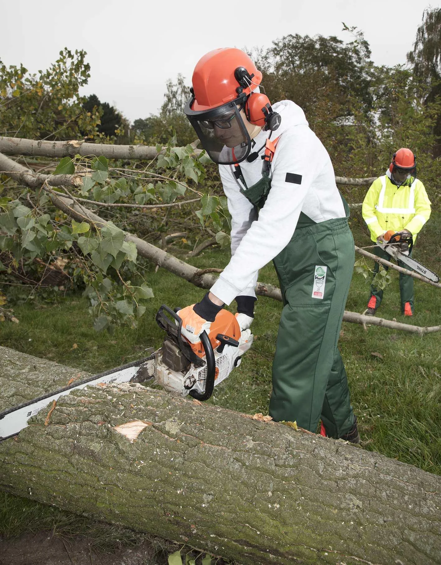 Forsthelm mit Bluetooth Sprechsystem 3er Set - Treetalk Trio - 0