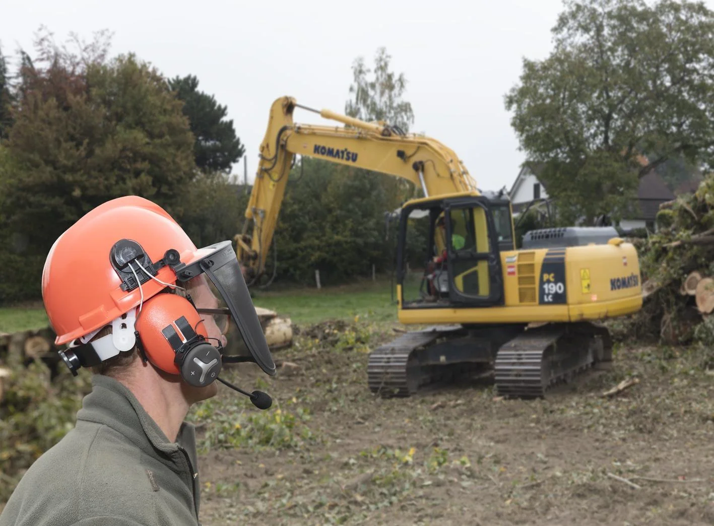 Forsthelm mit Bluetooth Sprechsystem 3er Set - Treetalk Trio - 1