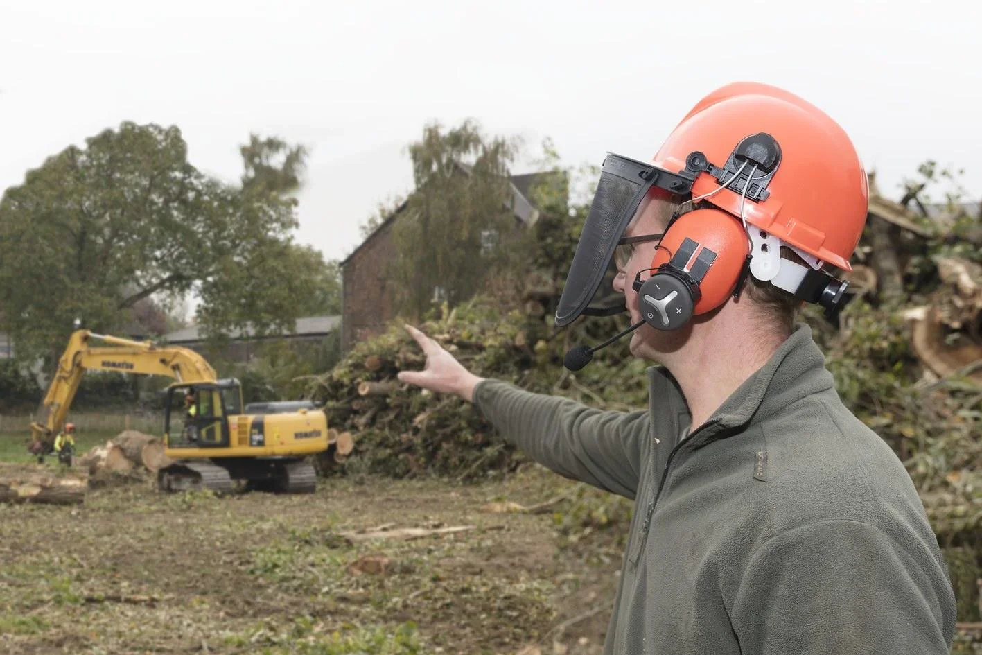 Forsthelm mit Bluetooth Sprechsystem 3er Set - Treetalk Trio - 5