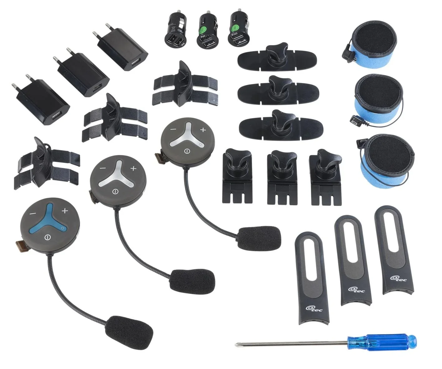 Forsthelm mit Bluetooth Sprechsystem 3er Set - Treetalk Trio - 7