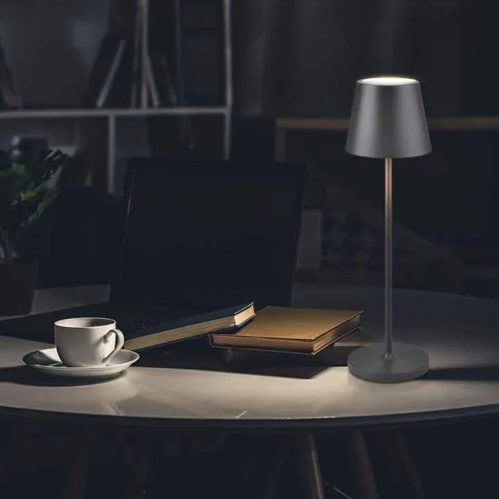 VT-7522 Tischleuchte - 3000K - Dimmbar über Touch - Wiederaufladbar - Grau - IP54 - 2