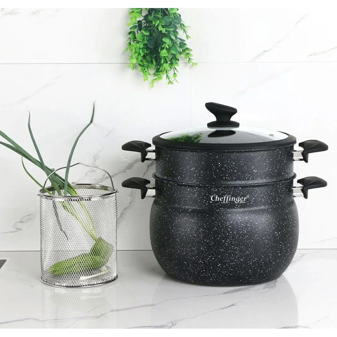 NL Couscous-Topf - 26cm - 12L - Schwarz - 5