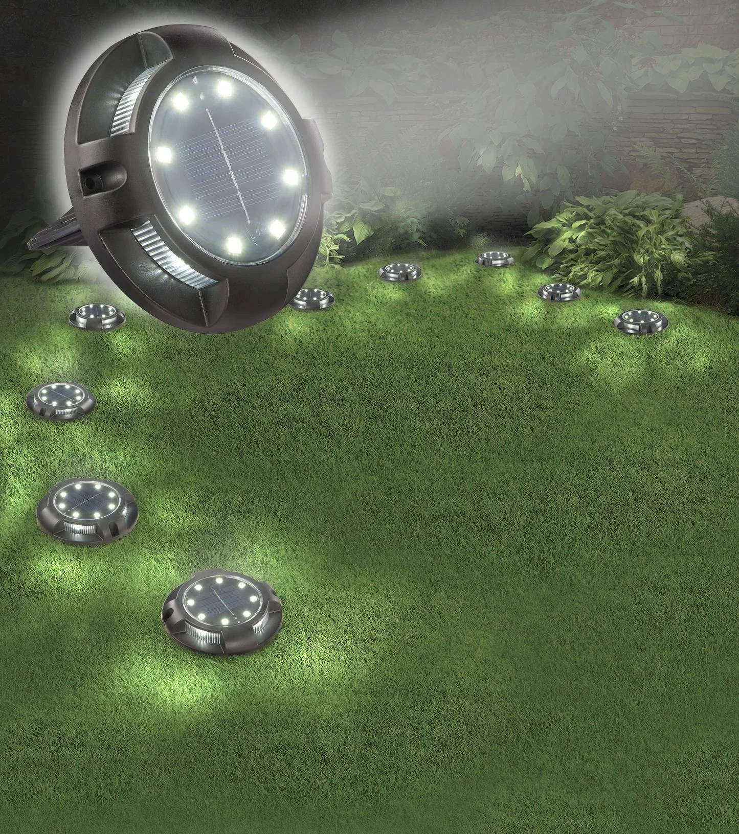 Solar Bodenleuchten mit 12 LEDs, 8 Lumen, 3er Set - 3