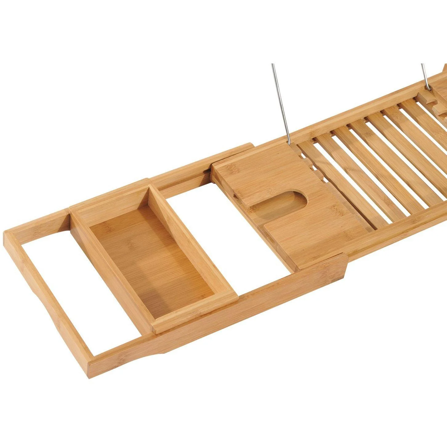 Badewannenablage 75-109cm Wannenauflage Wannenbrücke Bambus - 1