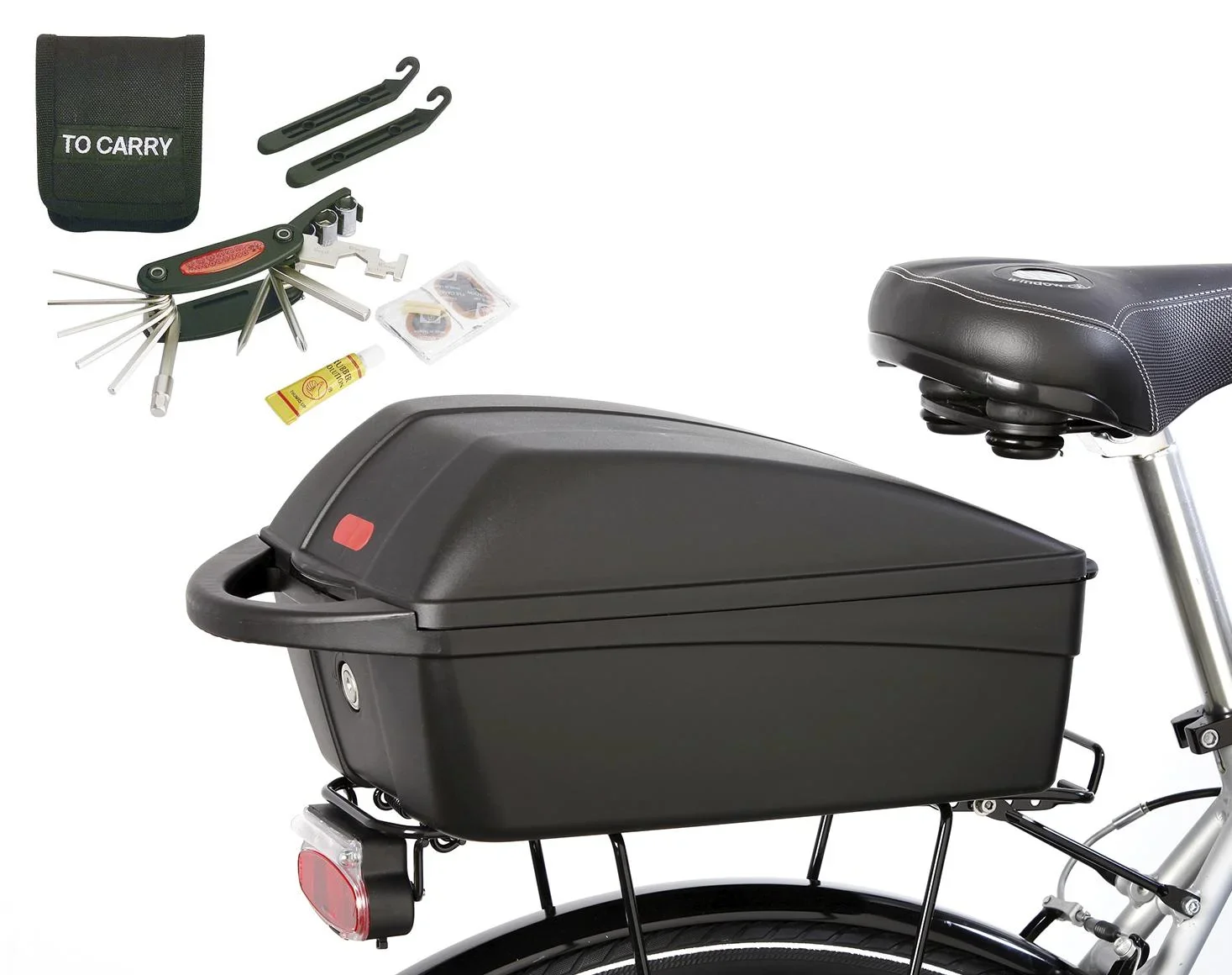Fahrrad Gepäckbox, abschließbar, mit Reflektor - 1