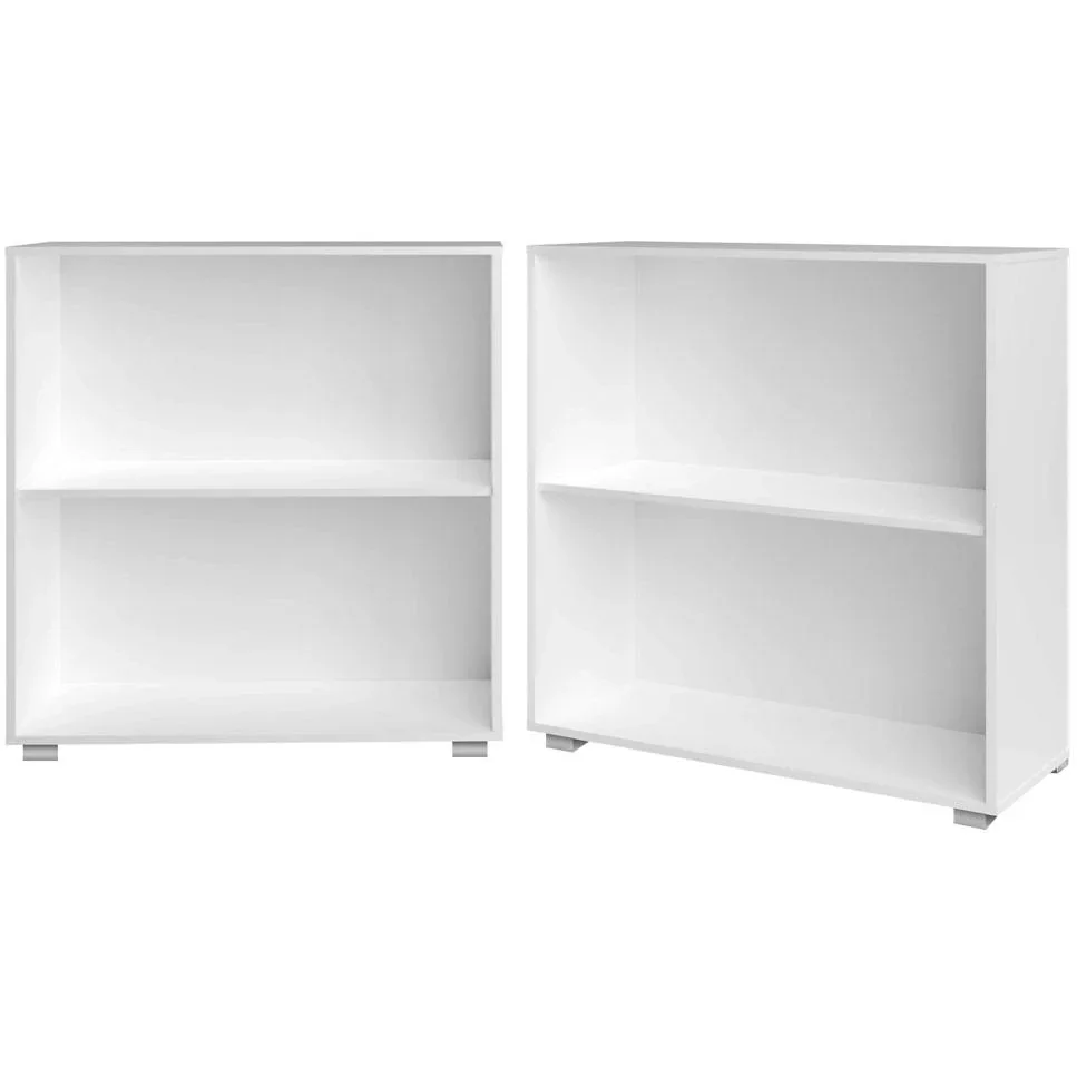 Bücherregal "Vela" Weiß - 2 Fachböden - 1