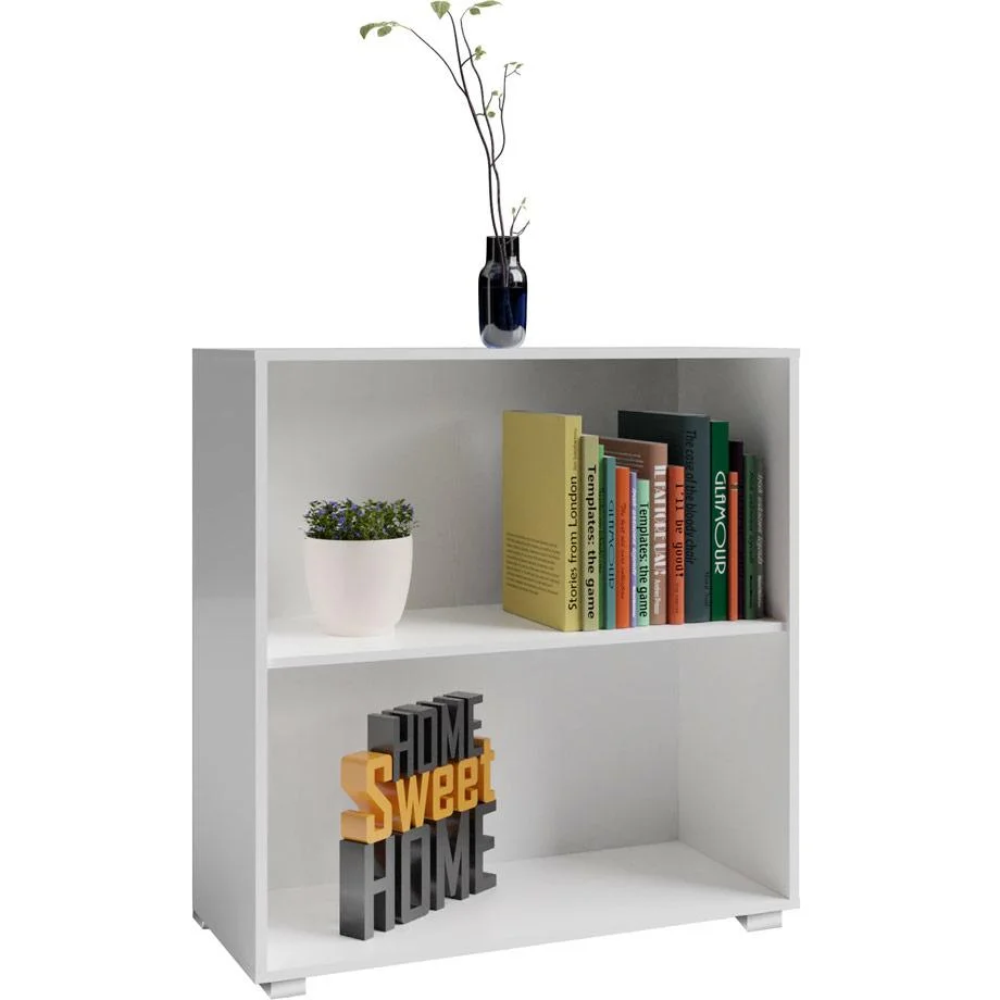 Bücherregal "Vela" Weiß - 2 Fachböden - 2