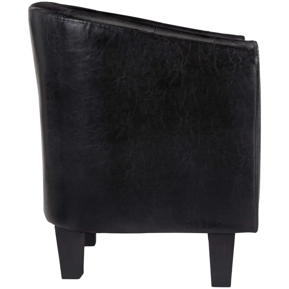 Schalensitz Kunstleder schwarz - 3