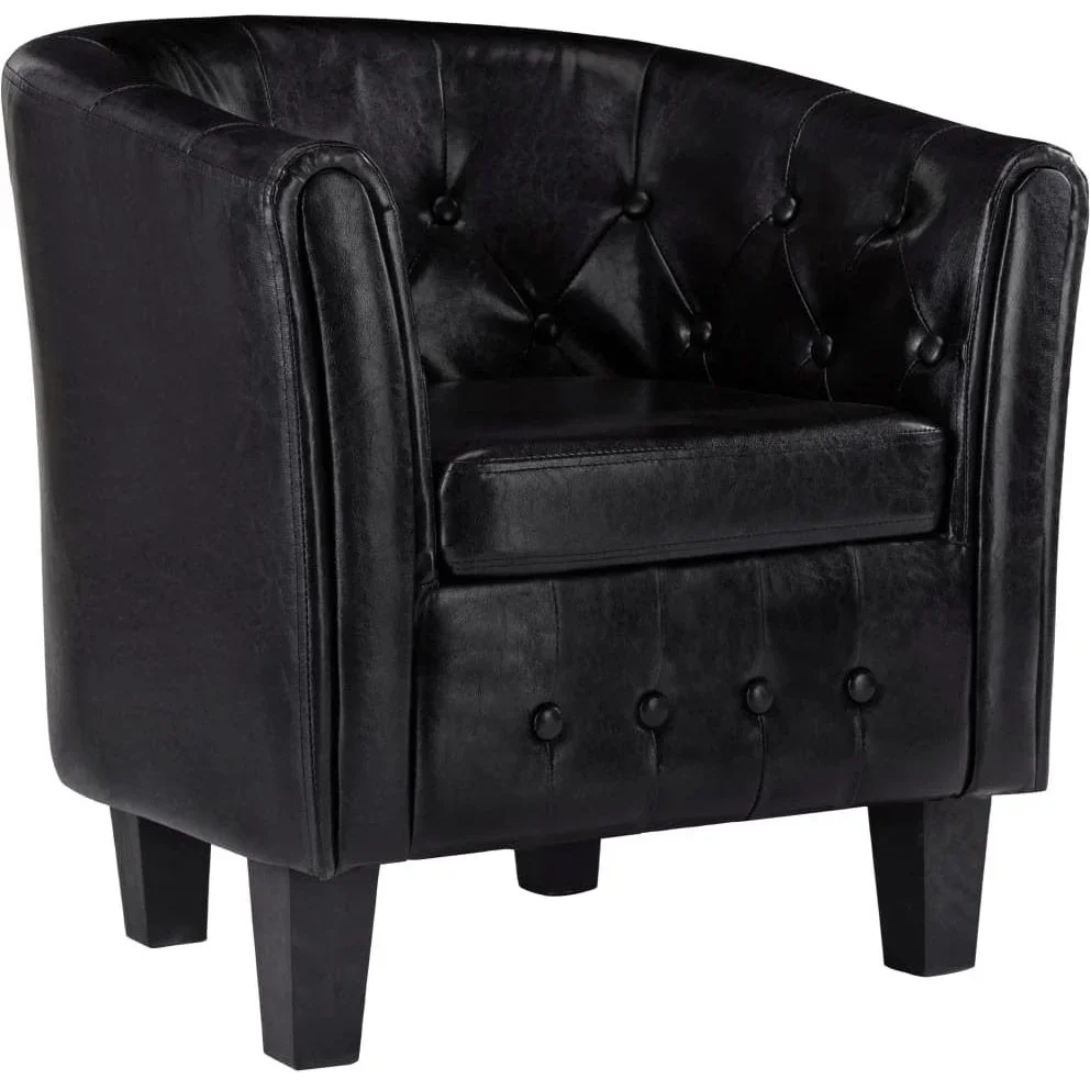Schalensitz Kunstleder schwarz - 4