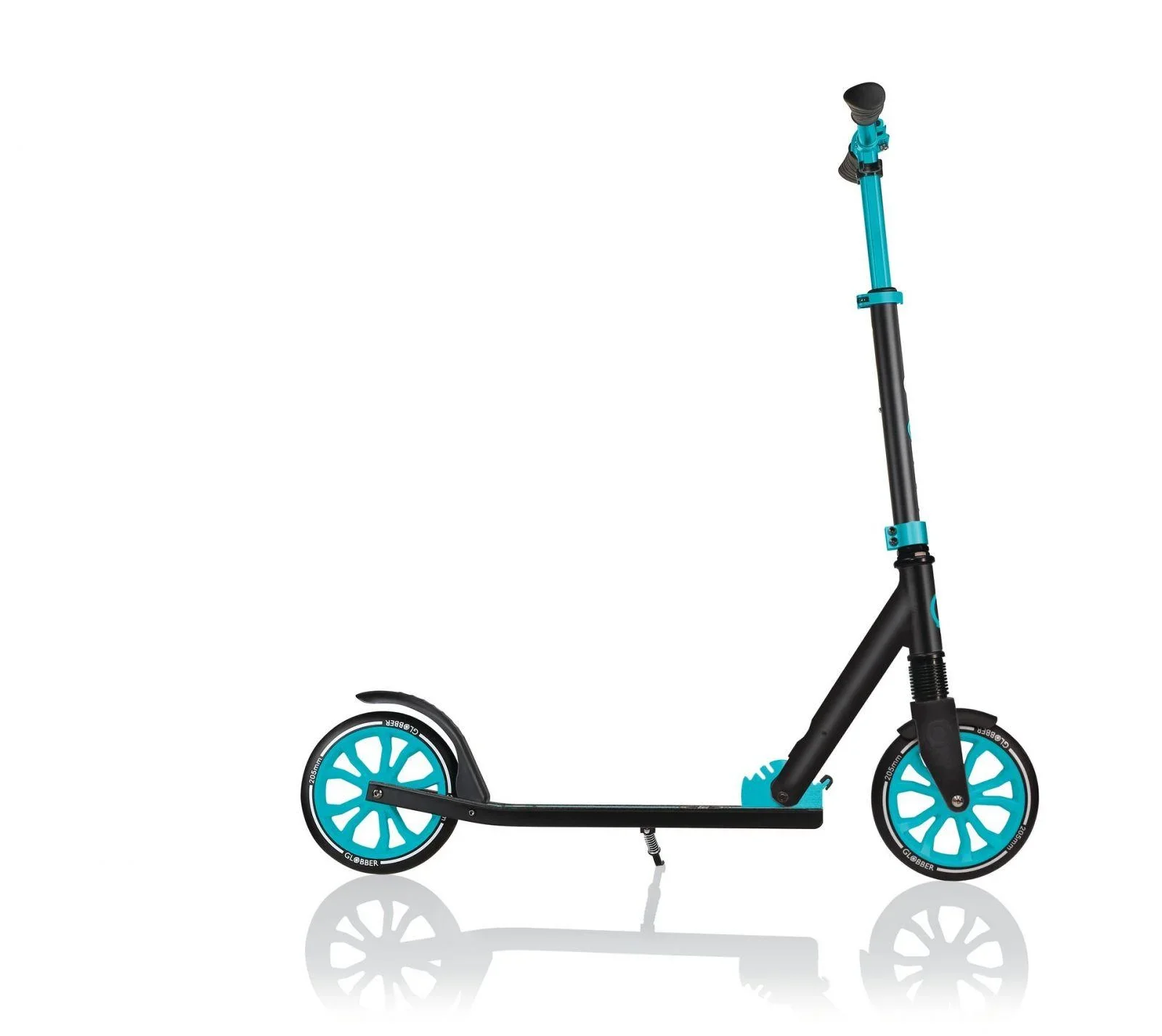 NL 205 Tretroller, 205 mm, ABEC 7, höhenverstellbar, Frontfederung, Klappmechanismus, türkis - 3