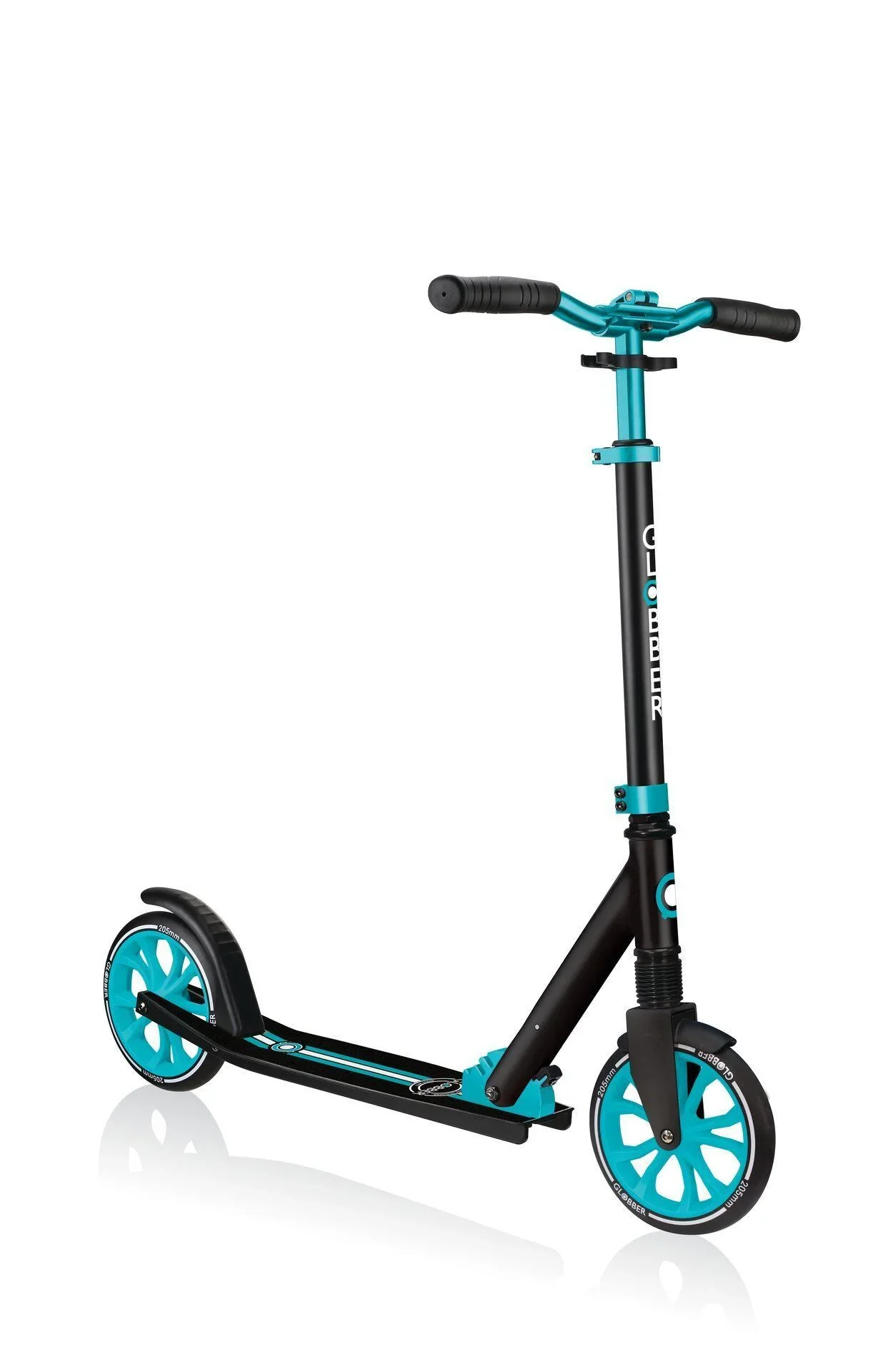 NL 205 Tretroller, 205 mm, ABEC 7, höhenverstellbar, Frontfederung, Klappmechanismus, türkis - 6