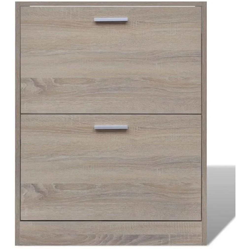 Schuhschrank mit 2 Fachböden Eichenholzoptik - 1