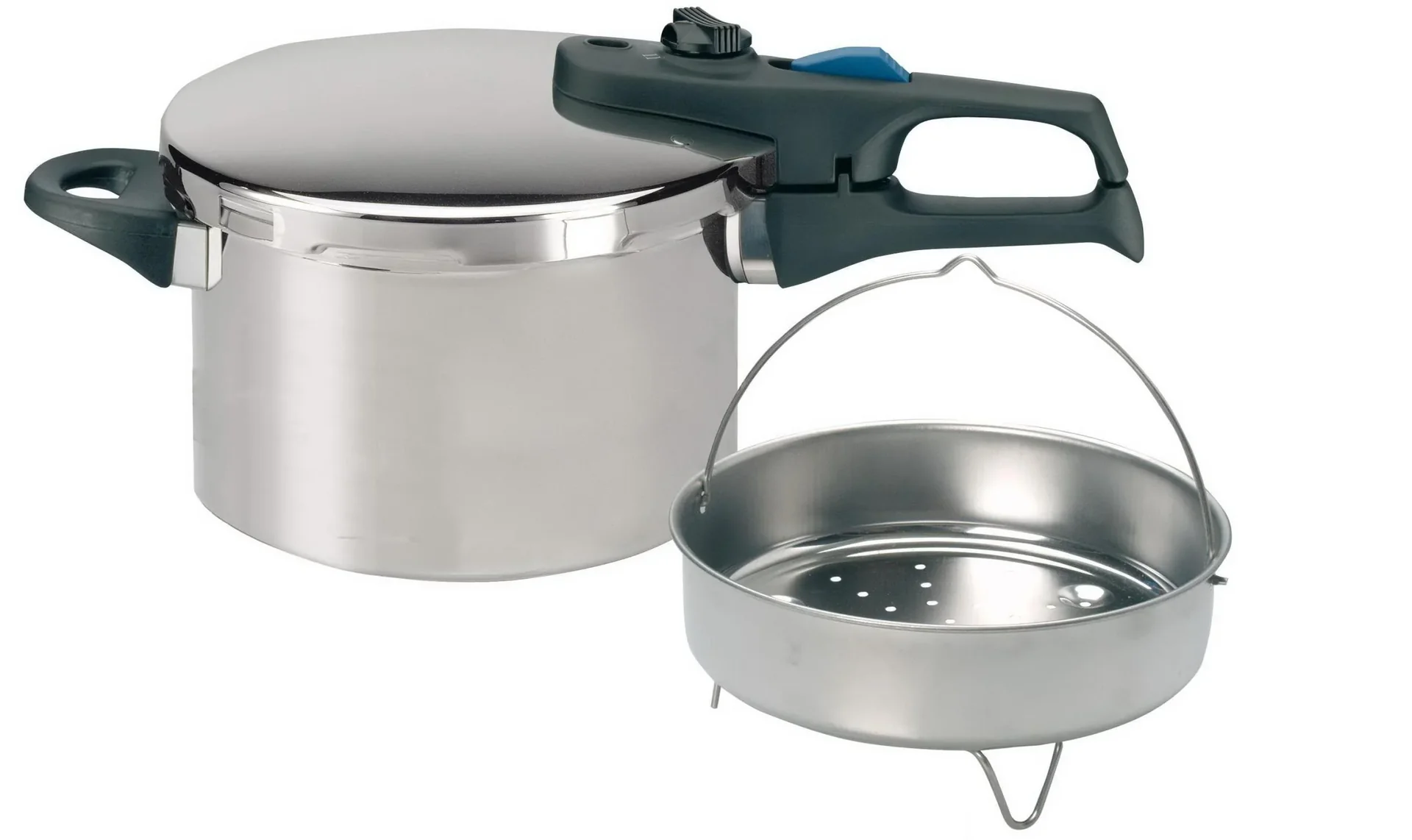 Schnellkochtopf, 6 l mit Einsatz Praktika Plus - 0