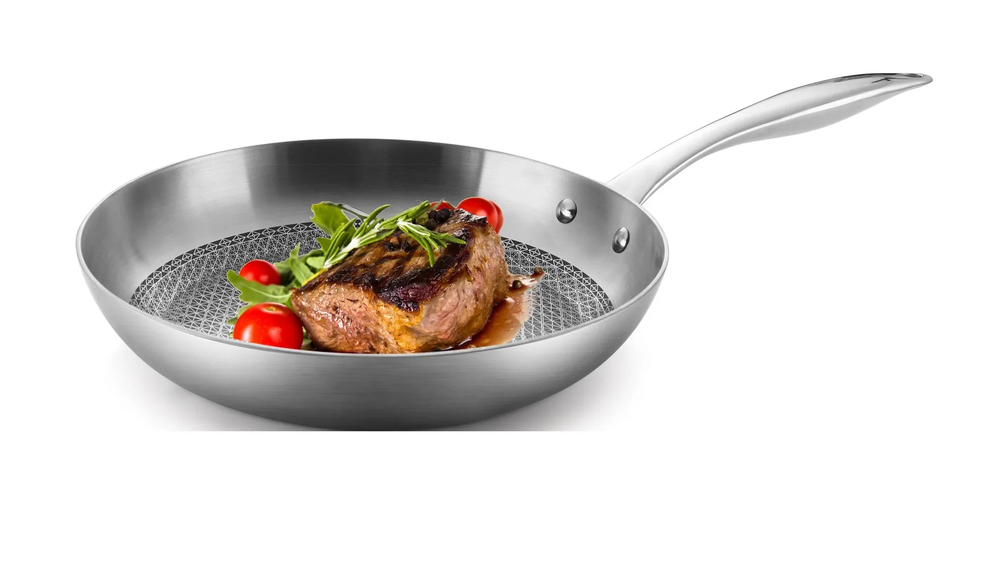 XXL Edelstahl-Hybrid Hochrand-Pfanne 20 cm - Hochrandpfanne Ceraflon Elite Quantum - 1