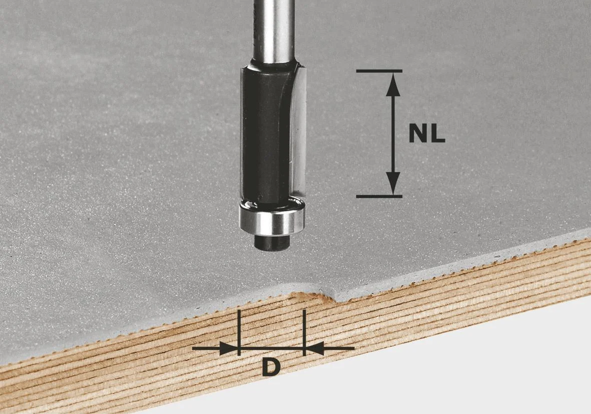 Bündigfräser HW D12,7 / NL25 KL - 1