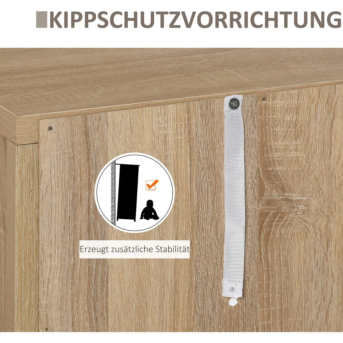 Nachttisch mit Schubladen natur - 7