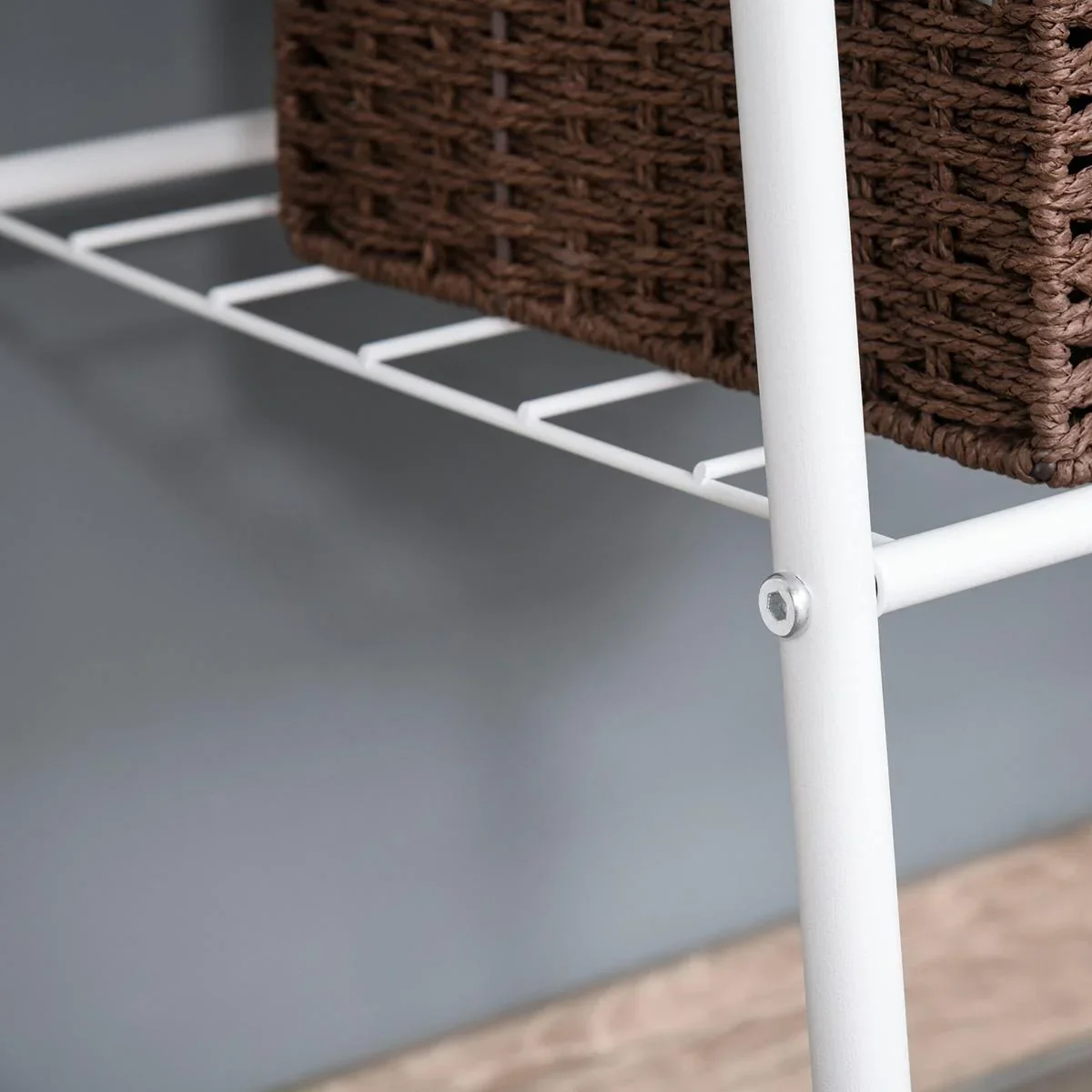 Kleiderständer mit 6 Regale weiß - 6