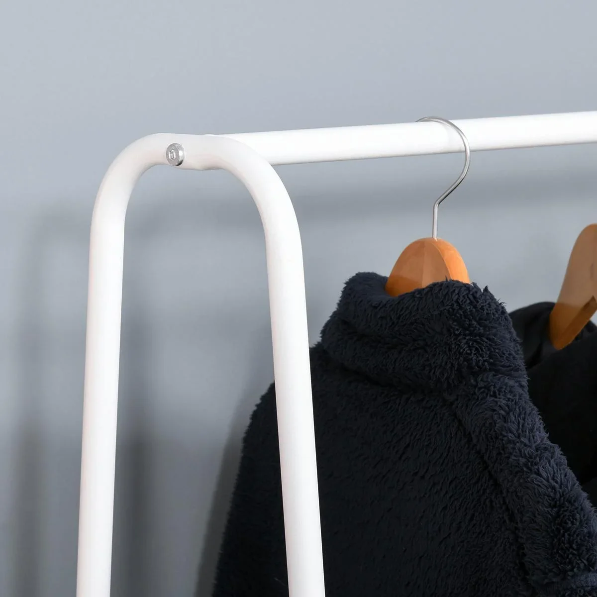 Kleiderständer mit 6 Regale weiß - 7