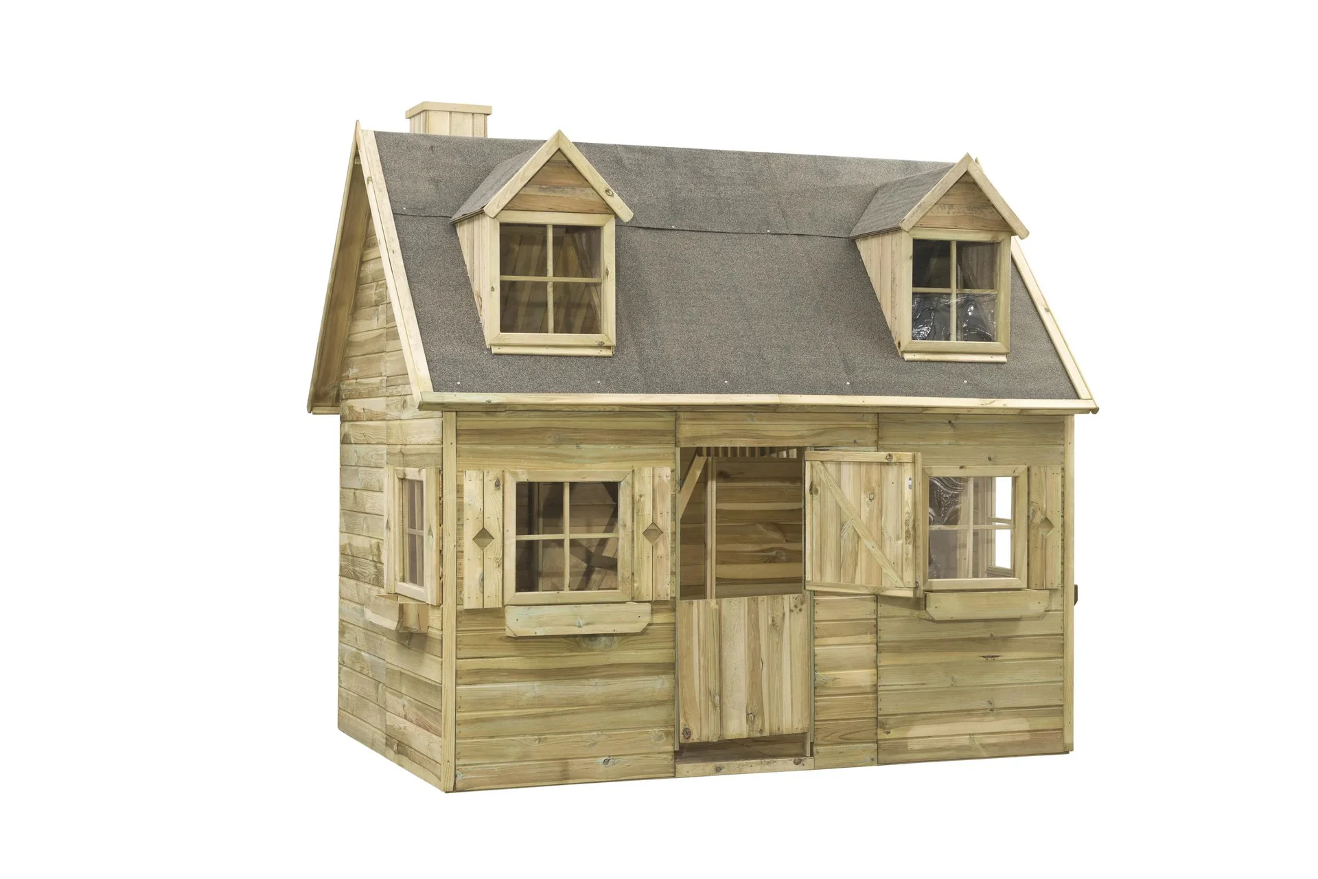 Luxuriöses Spielhaus Milan Holz mit Plexiglasfenstern 2480 mm x 1610 mm x 2510 mm - 0