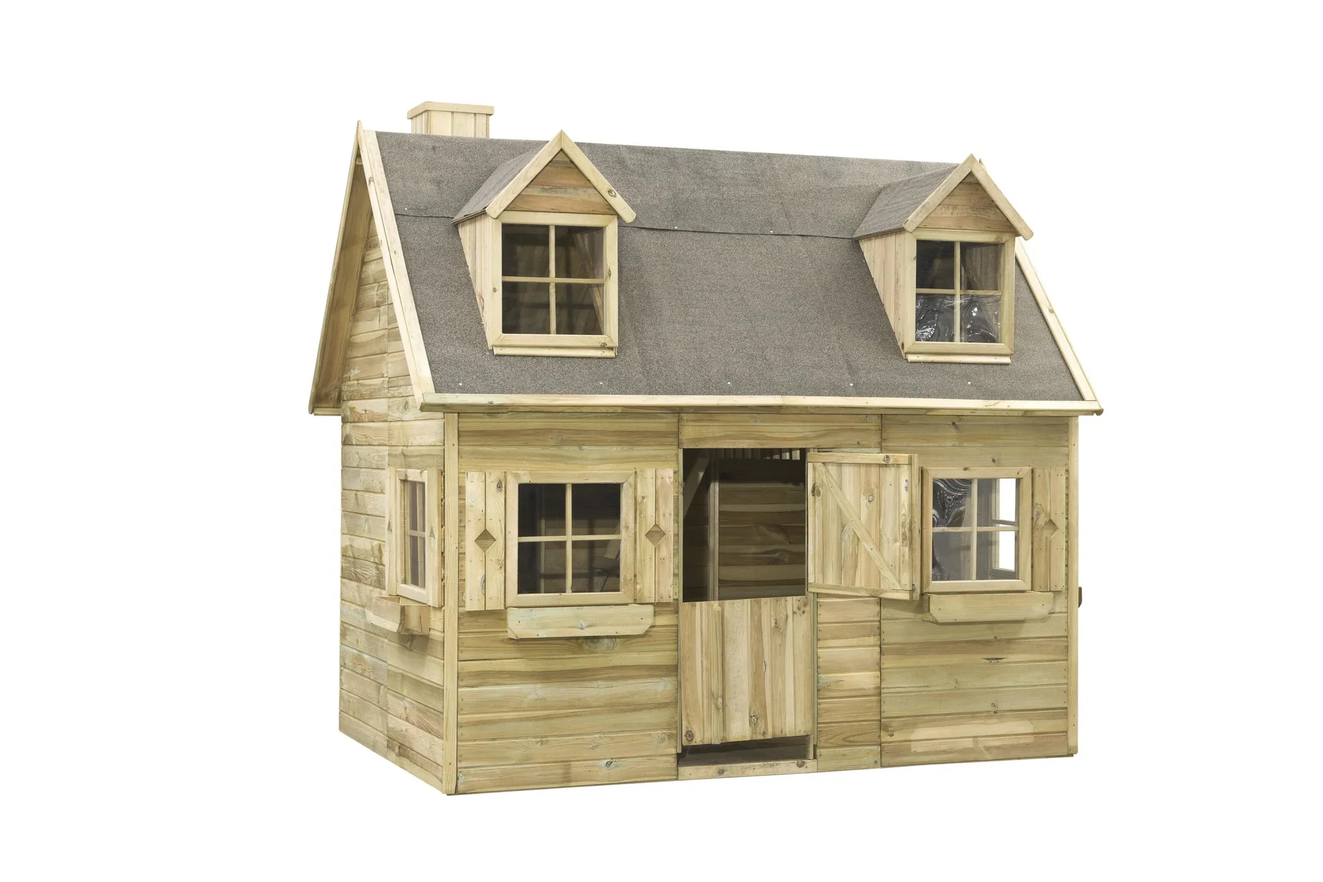 Luxuriöses Spielhaus Milan Holz mit Plexiglasfenstern 2480 mm x 1610 mm x 2510 mm - 2