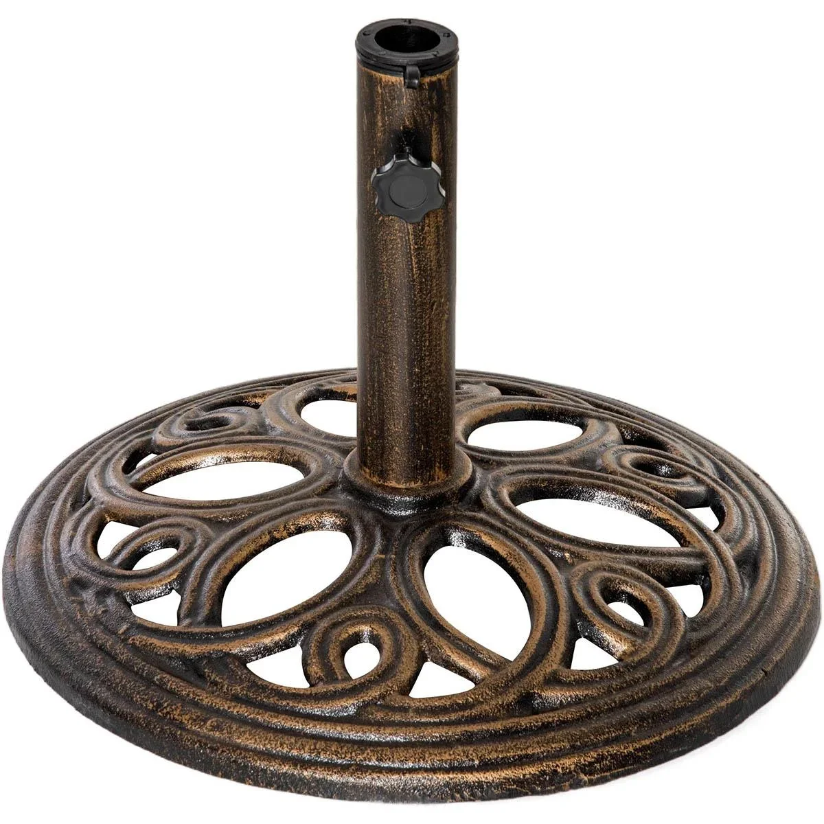Sonnenschirmständer aus Gusseisen 11,5 kg Schirmständer für Sonnenschirm Schirmstangen 38 mm/48 mm rund Sonnenschirmfuß - 2